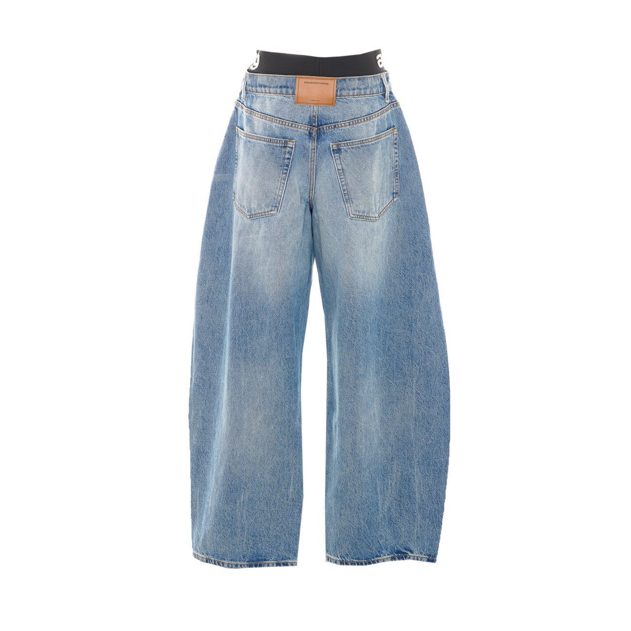 Alexander Wang Women Blow-Up Jeans With Logo Bike Short Waistband ALEXANDER WANG