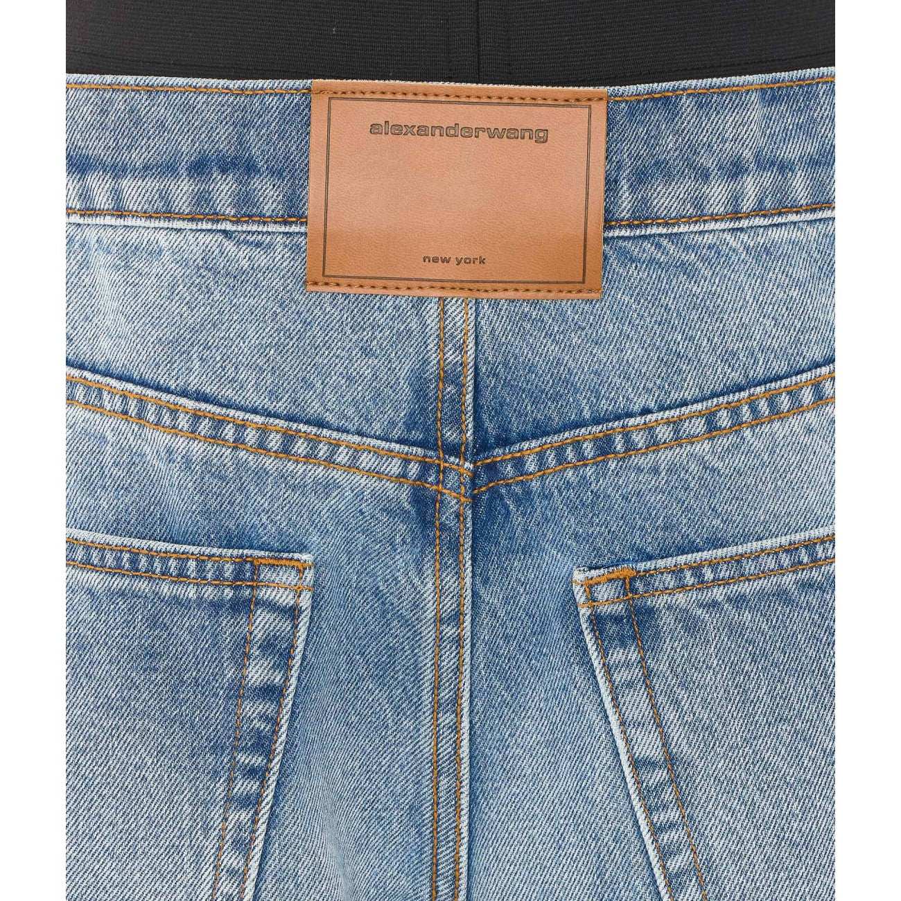 Alexander Wang Women Blow-Up Jeans With Logo Bike Short Waistband ALEXANDER WANG