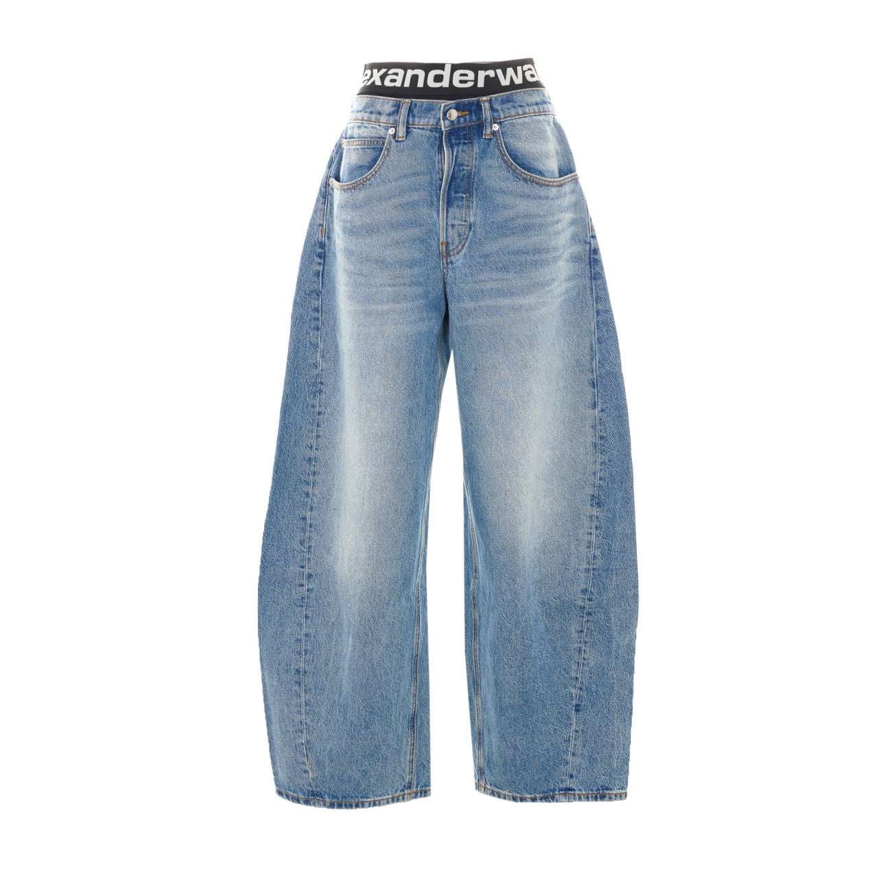 Alexander Wang Women Blow-Up Jeans With Logo Bike Short Waistband ALEXANDER WANG