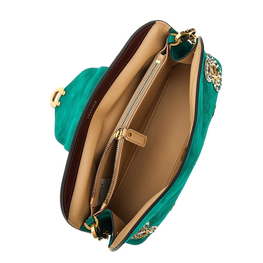 Versace Women Embroidered Suede Leather 'Vivian' Clutch VERSACE