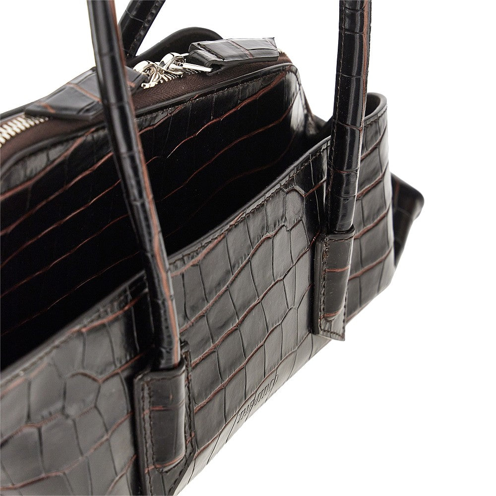 The Attico Women Croco-Print Leather Small La Passeggiata Bag THE ATTICO