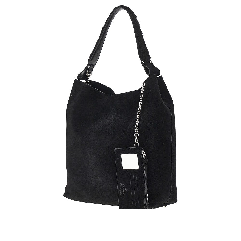Vivienne Westwood Women Suede Leather Large 'Lottie' Shoulder Bag VIVIENNE WESTWOOD