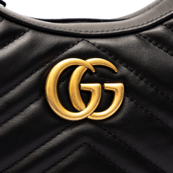 Gucci Women Gg Marmont Mini Half Moon Bag