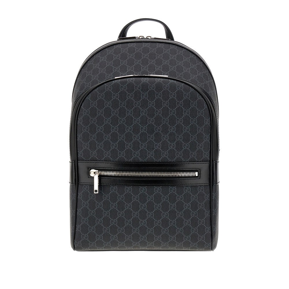 Gucci Men Gg Supreme Fabric And Leather Backpack GUCCI