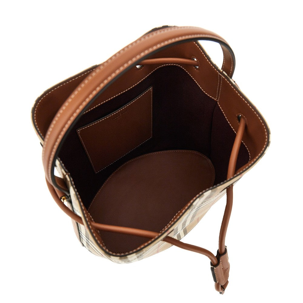 Burberry Women Small Bucket Bag With Check Motif BURBERRY