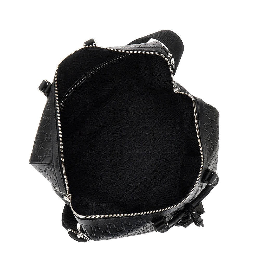Gucci Men Leather Medium 'Gg Emblem' Duffle Bag GUCCI