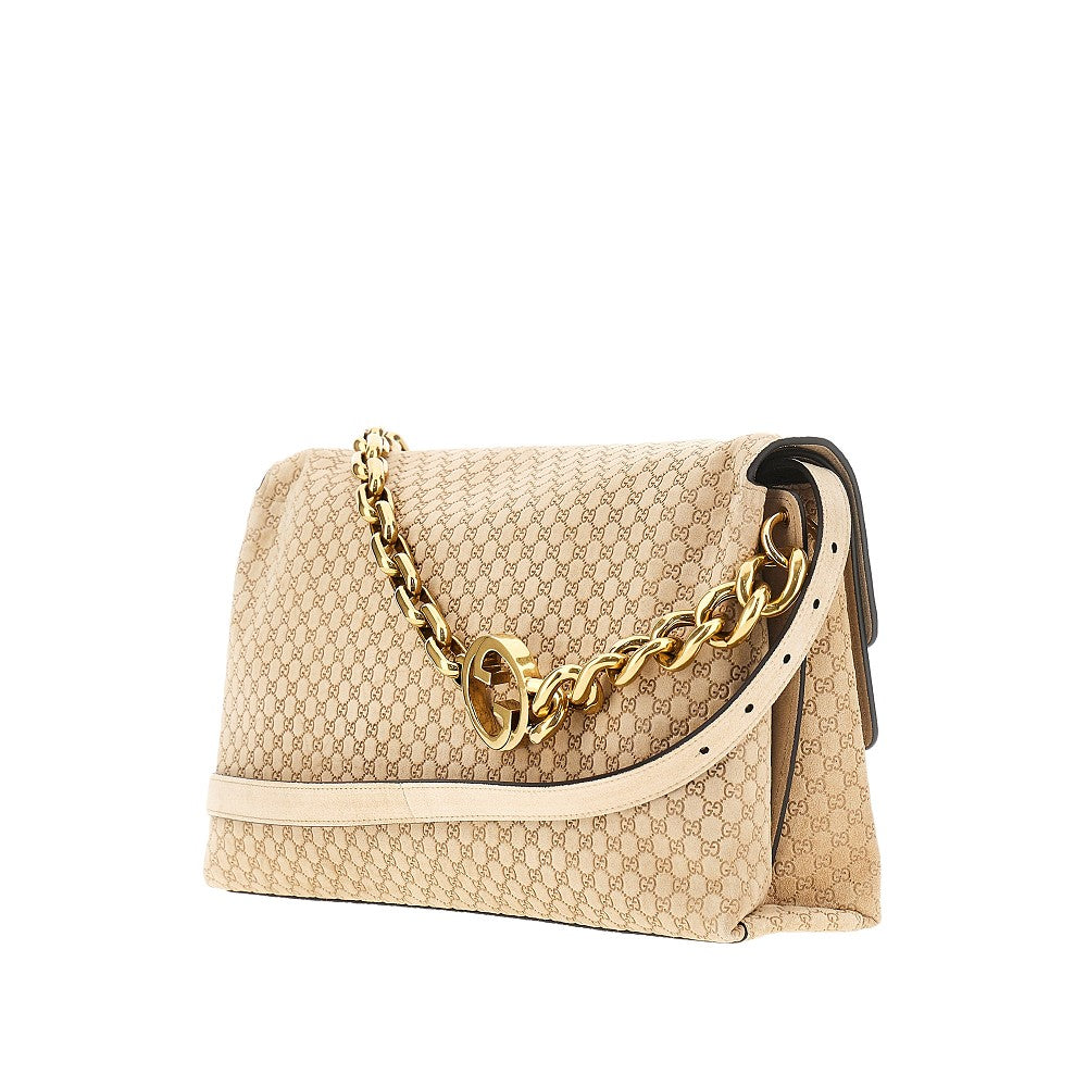 Gucci Women Leather Bag With Gg Interlock Chain GUCCI