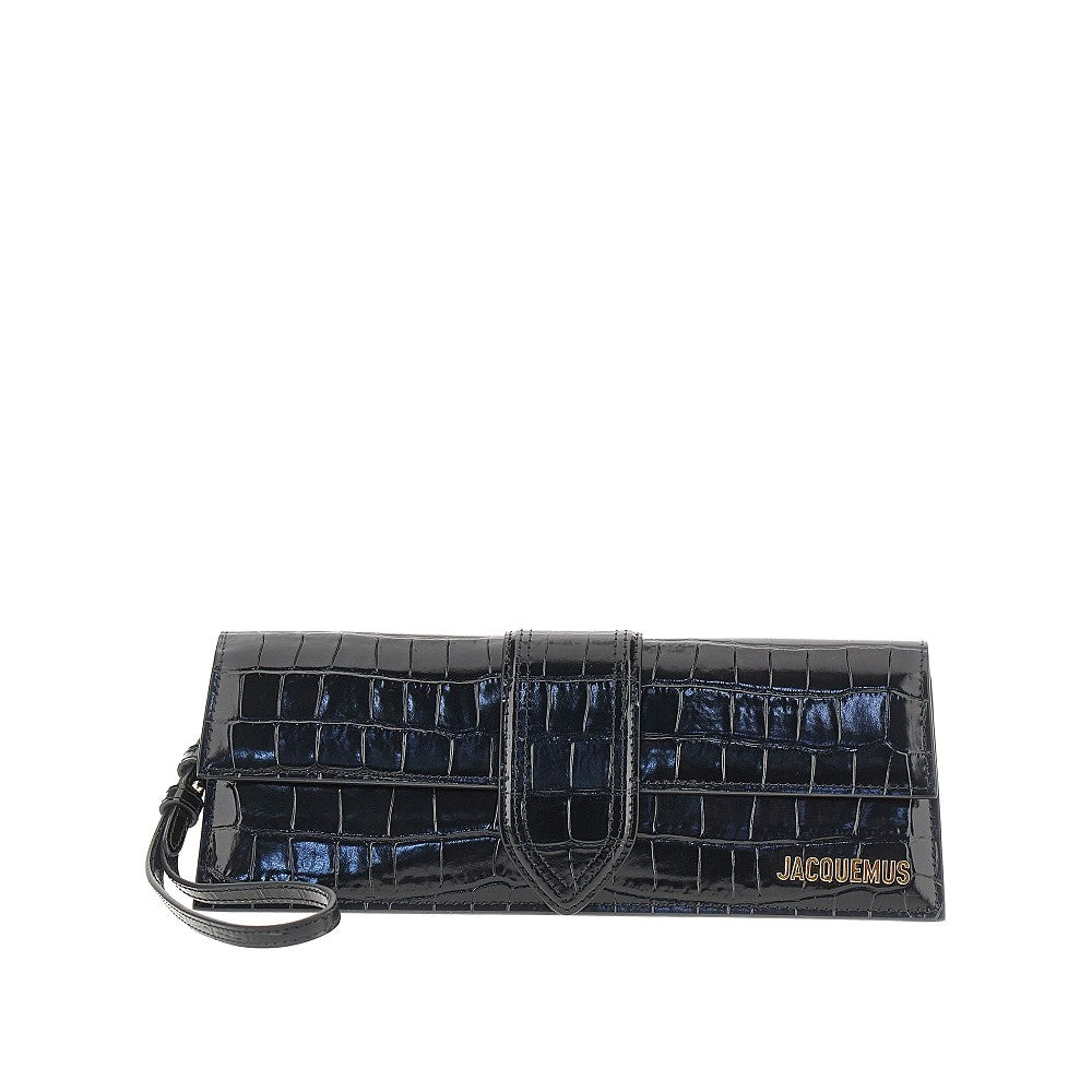 Jacquemus Women Croco-Embossed Leather 'Bambino' Clutch JACQUEMUS