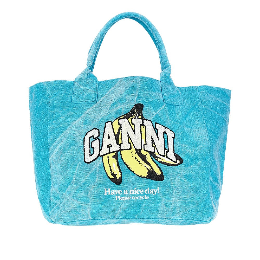 Ganni Women Shopping Bag With Banana Print GANNI
