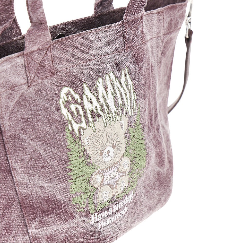 Ganni Women Small 'Forest Teddy' Tote Bag GANNI