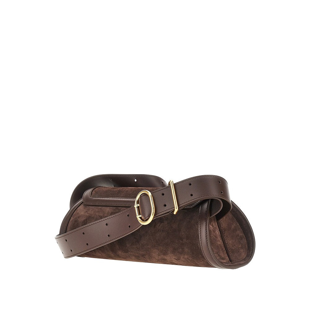 Jil Sander Women Suede Leather Small 'Cannolo' Bag JIL SANDER