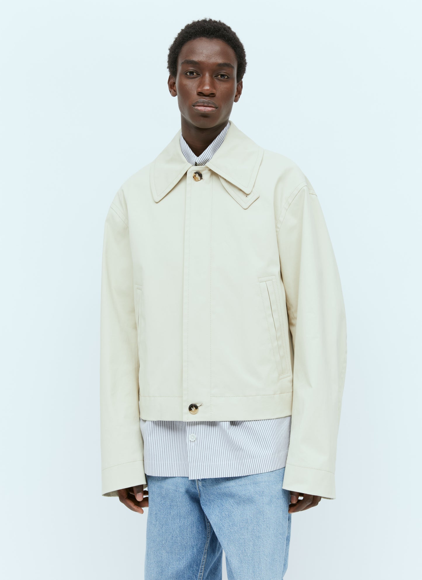 Bottega Veneta Men Canvas Blouson Jacket BOTTEGA VENETA