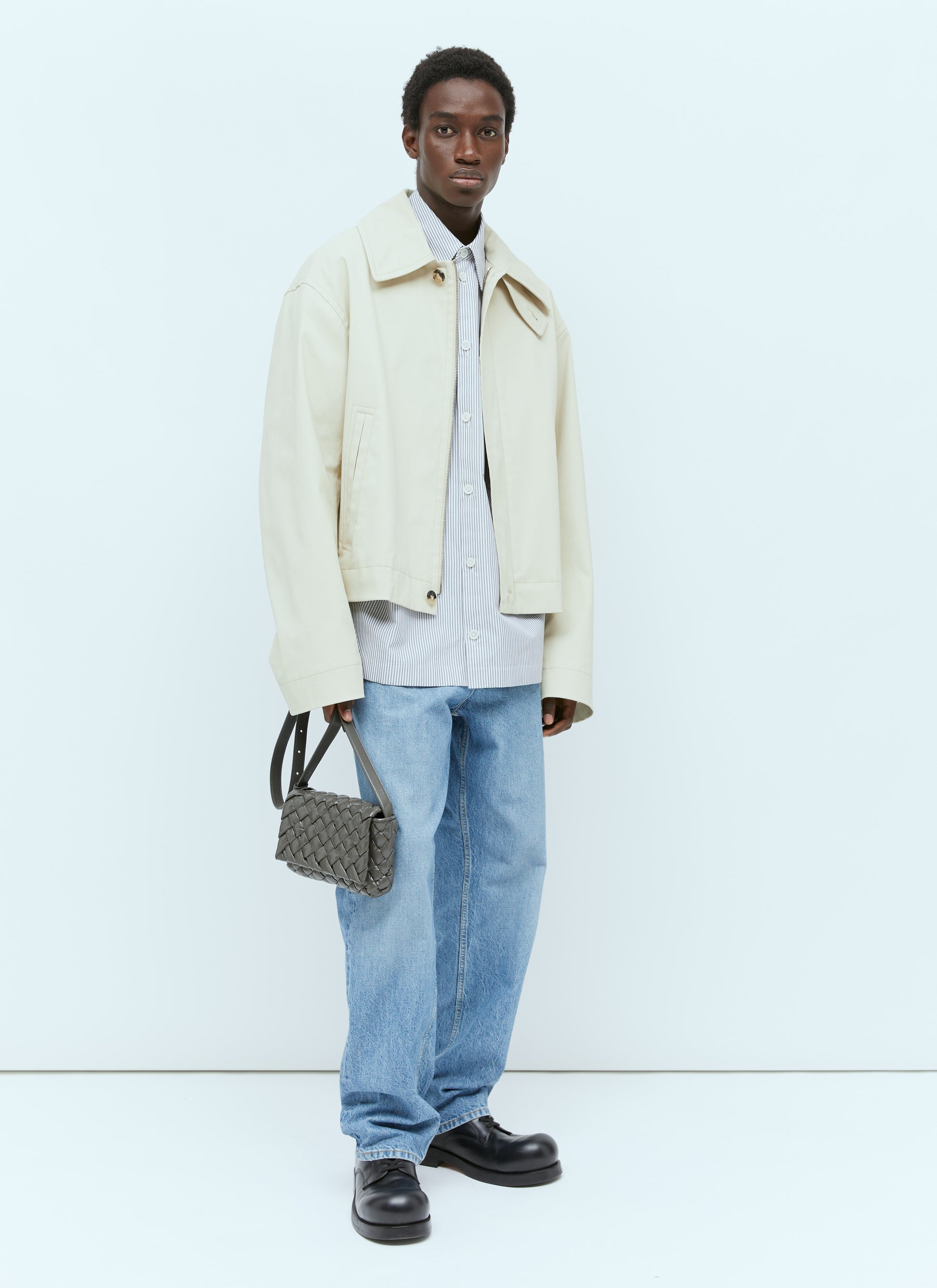 Bottega Veneta Men Canvas Blouson Jacket BOTTEGA VENETA