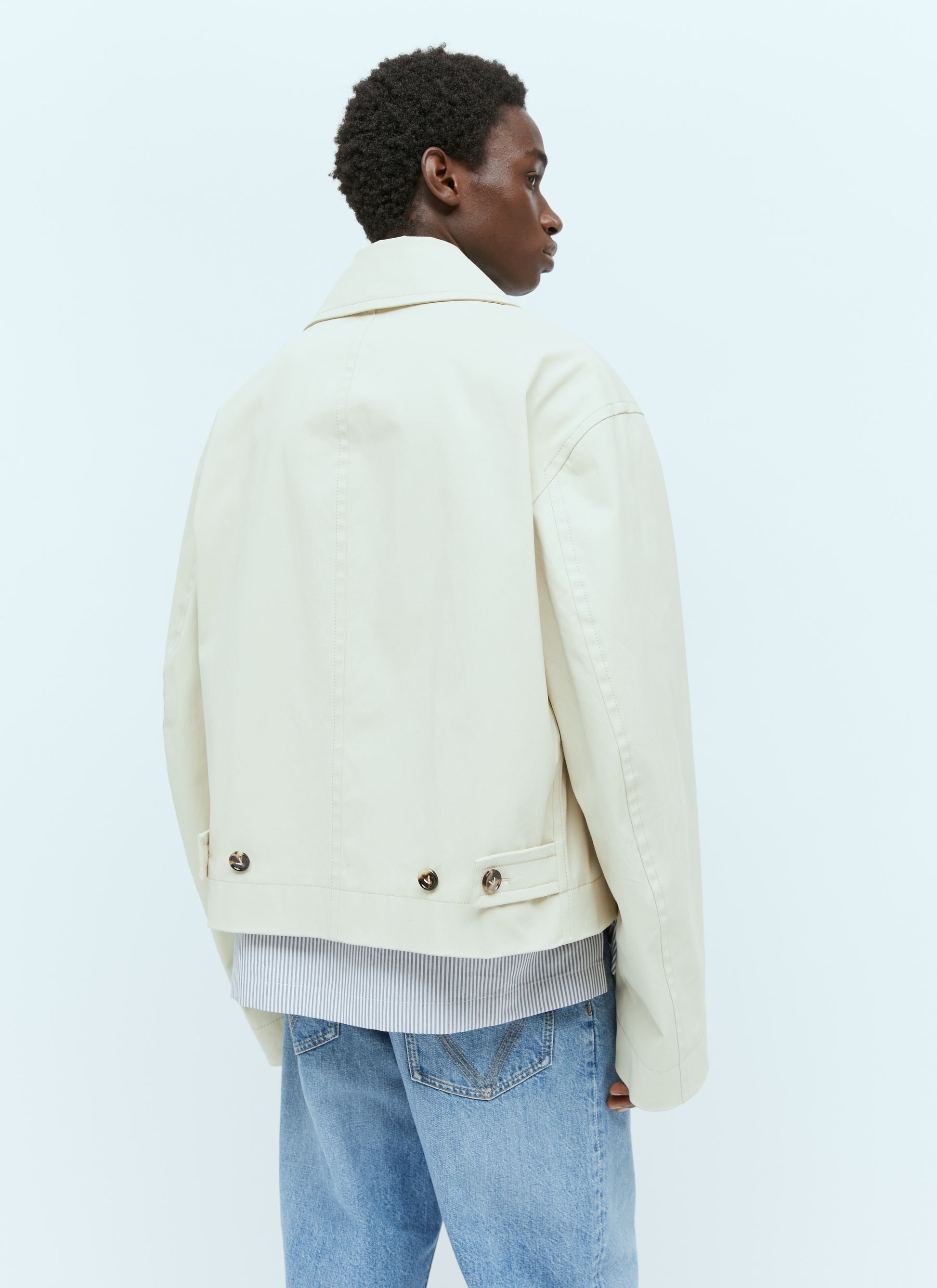 Bottega Veneta Men Canvas Blouson Jacket BOTTEGA VENETA
