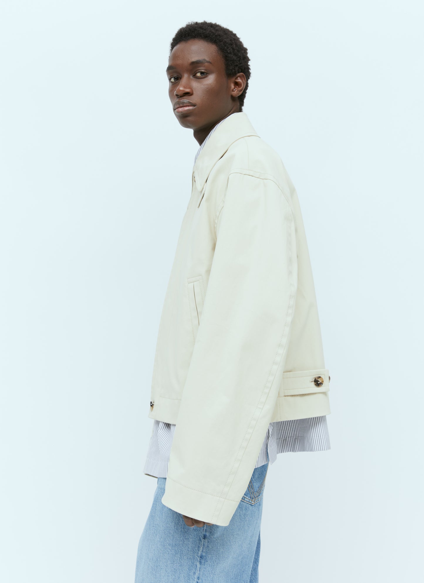 Bottega Veneta Men Canvas Blouson Jacket BOTTEGA VENETA