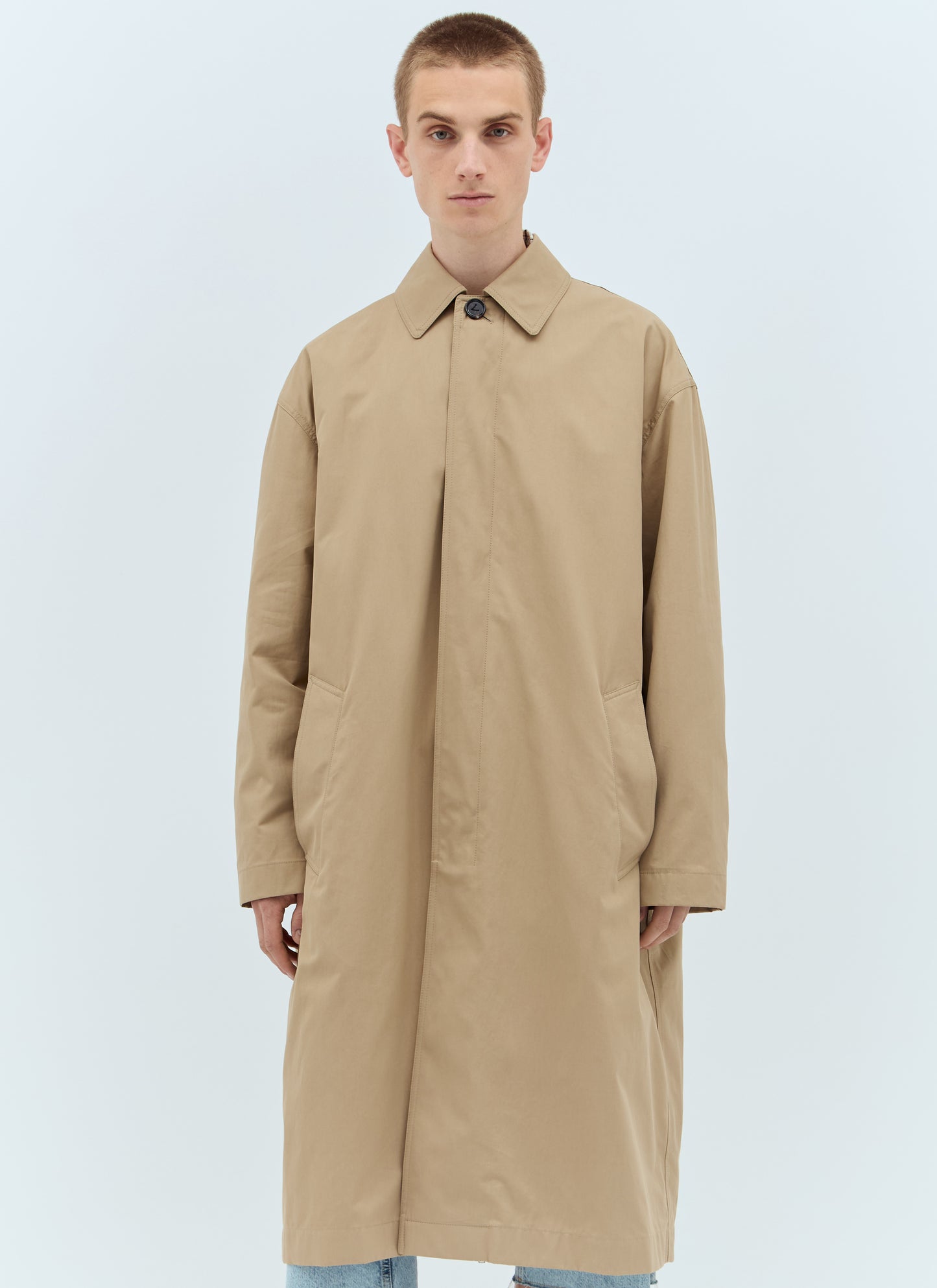 Bottega Veneta Men Cotton Twill Trench Coat BOTTEGA VENETA