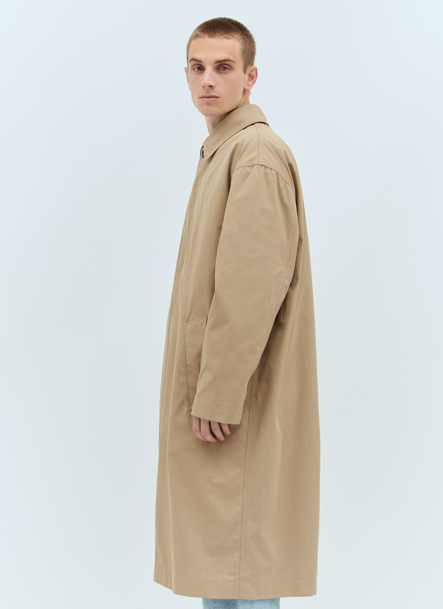 Bottega Veneta Men Cotton Twill Trench Coat BOTTEGA VENETA