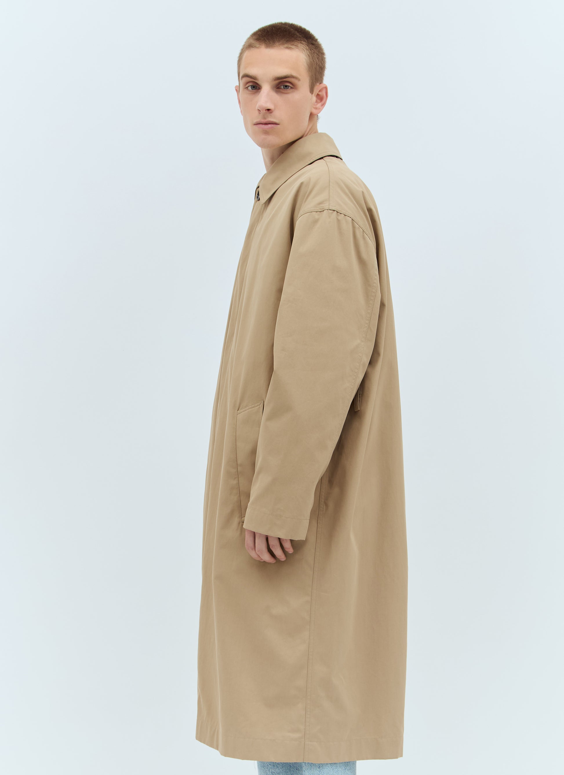 Bottega Veneta Men Cotton Twill Trench Coat BOTTEGA VENETA