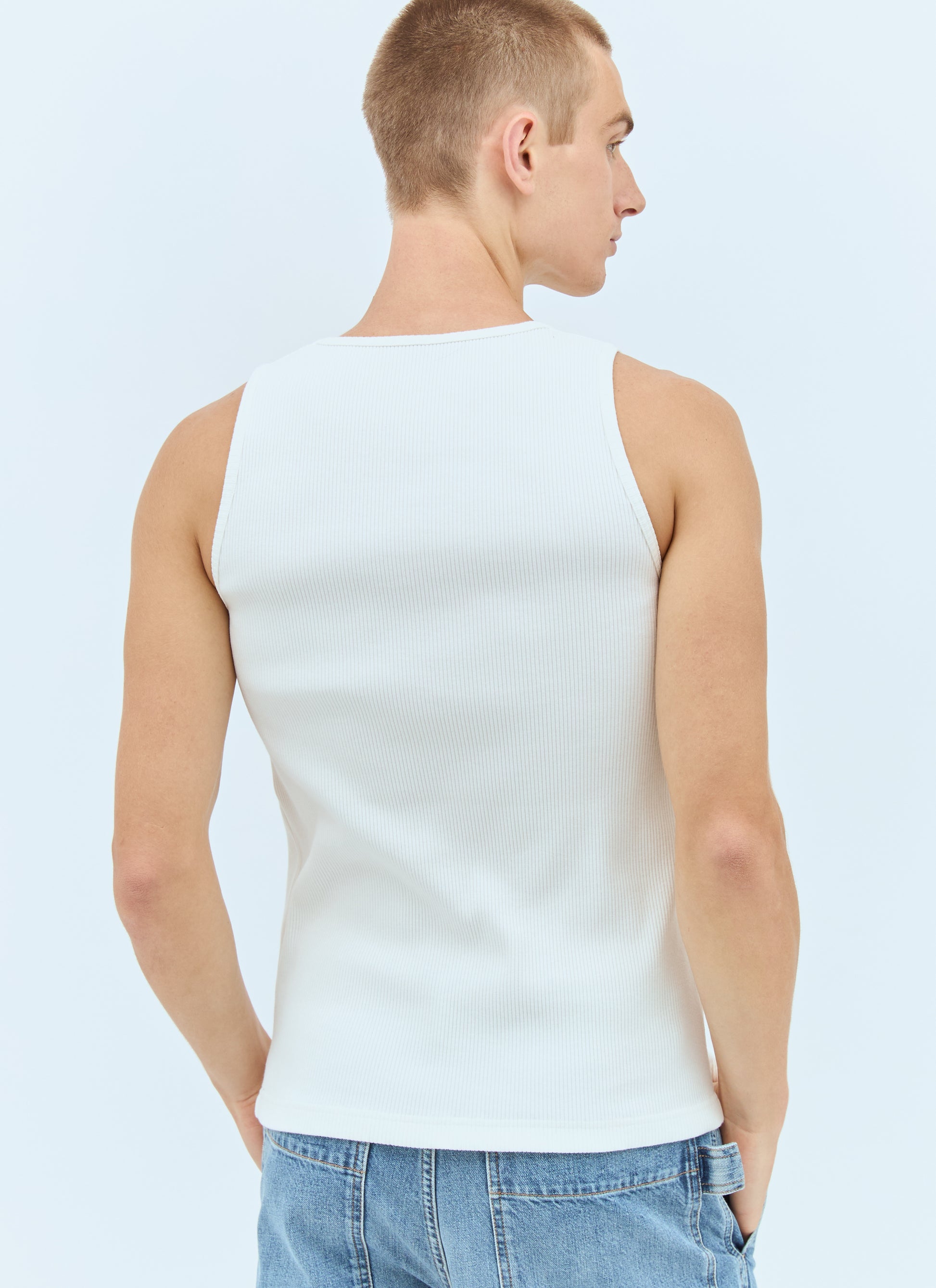 Bottega Veneta Men Rib Jersey Tank Top BOTTEGA VENETA