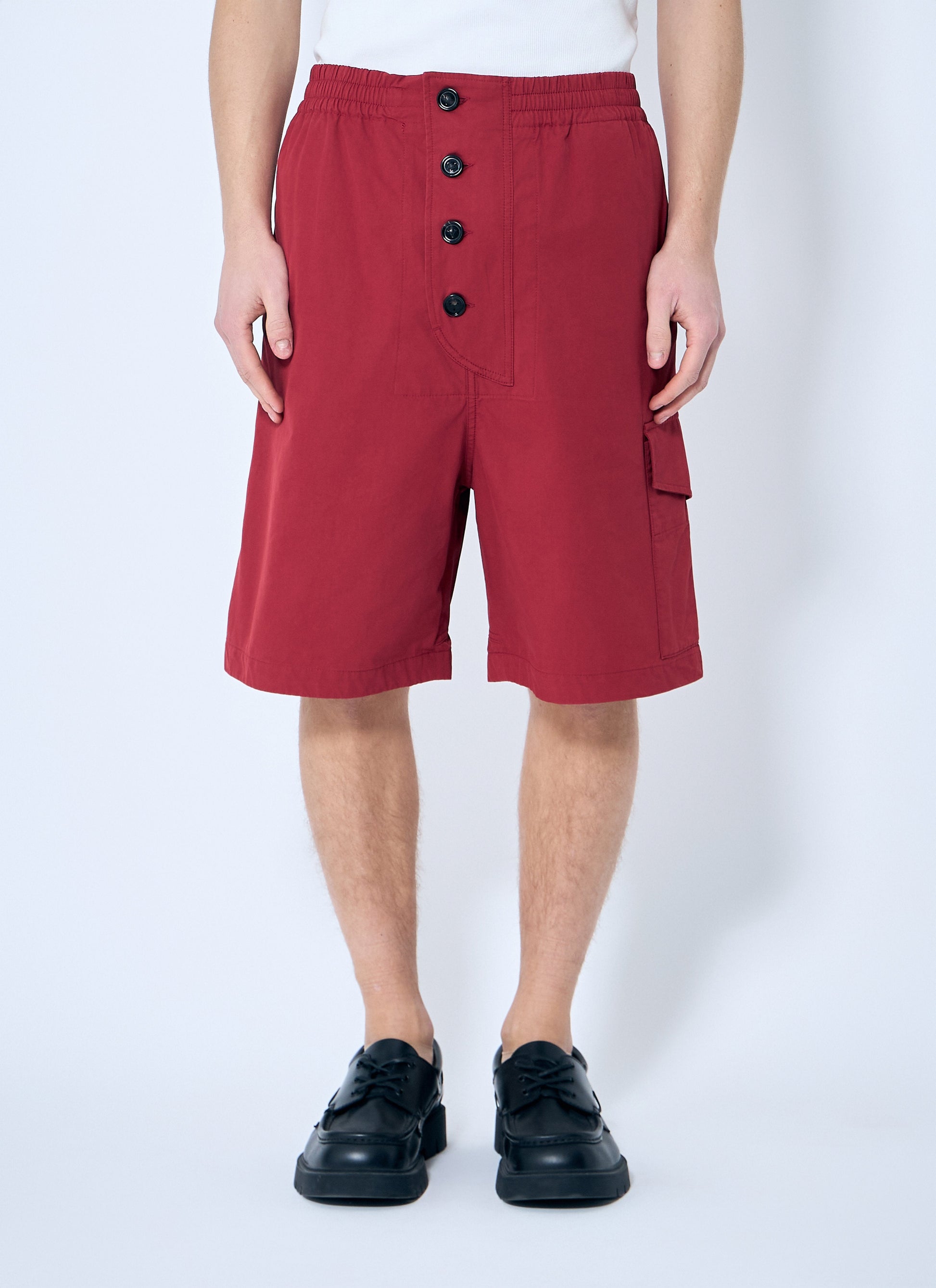 Bottega Veneta Men Light Cotton Twill Shorts BOTTEGA VENETA