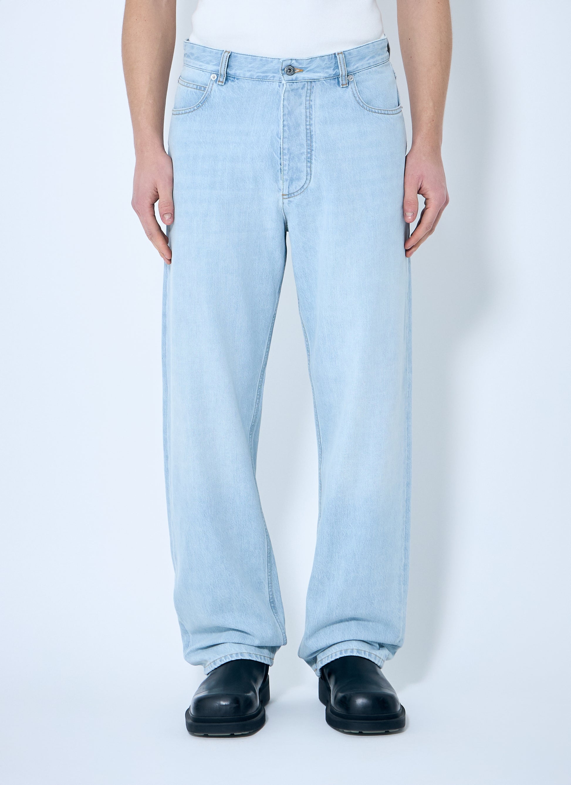 Bottega Veneta Men Extra Bleached Wide Leg Jeans BOTTEGA VENETA