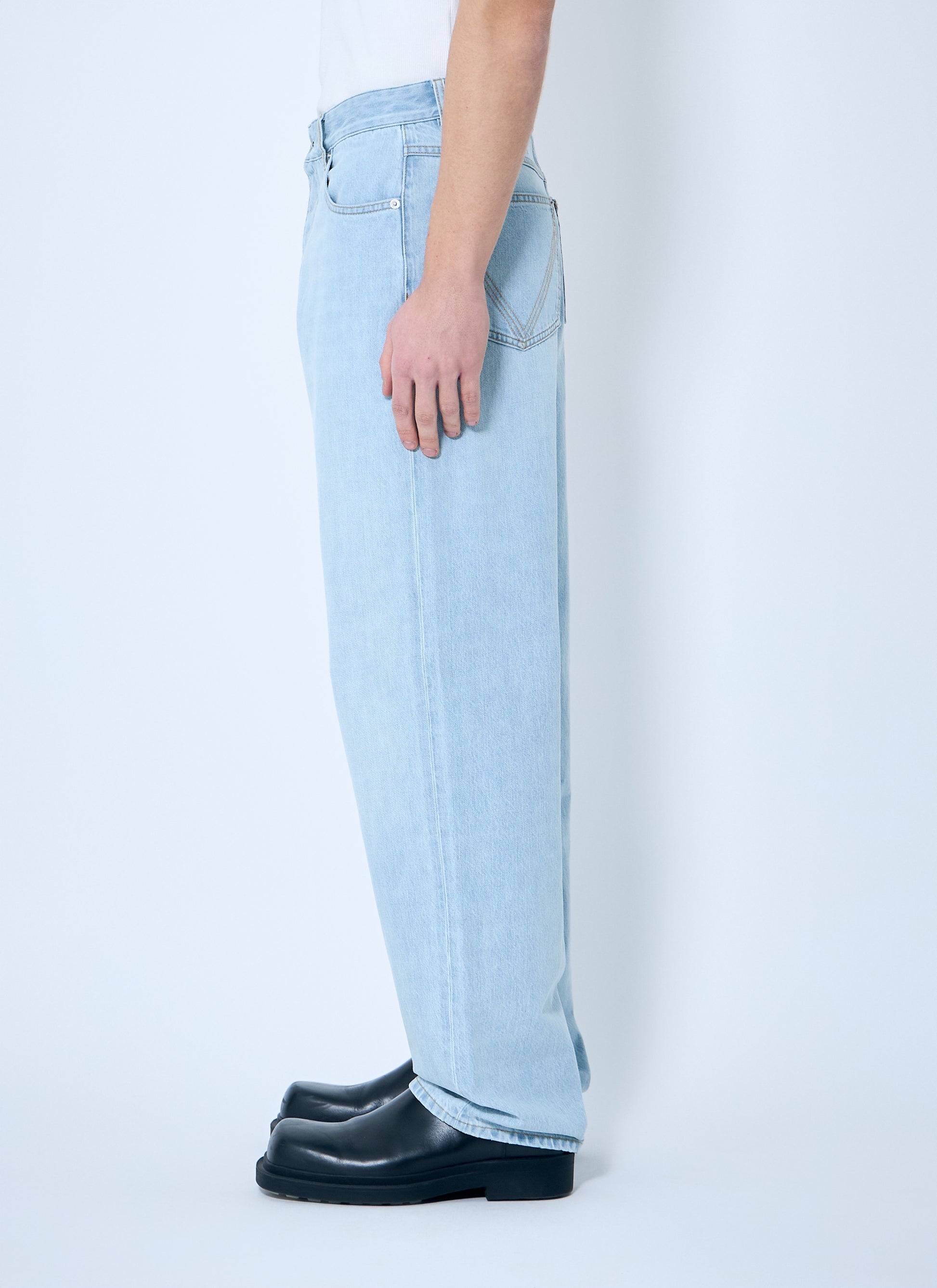 Bottega Veneta Men Extra Bleached Wide Leg Jeans BOTTEGA VENETA