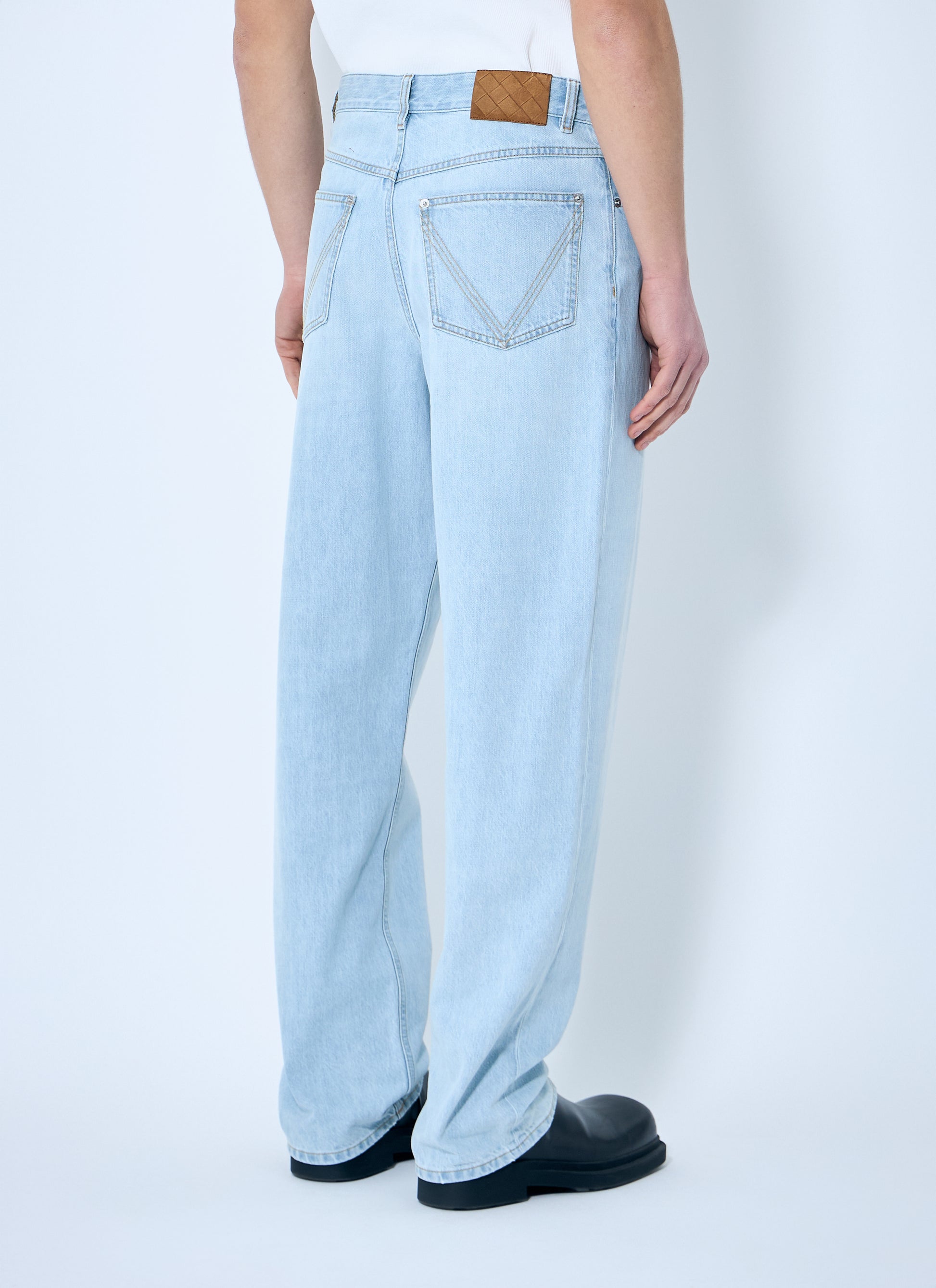 Bottega Veneta Men Extra Bleached Wide Leg Jeans BOTTEGA VENETA