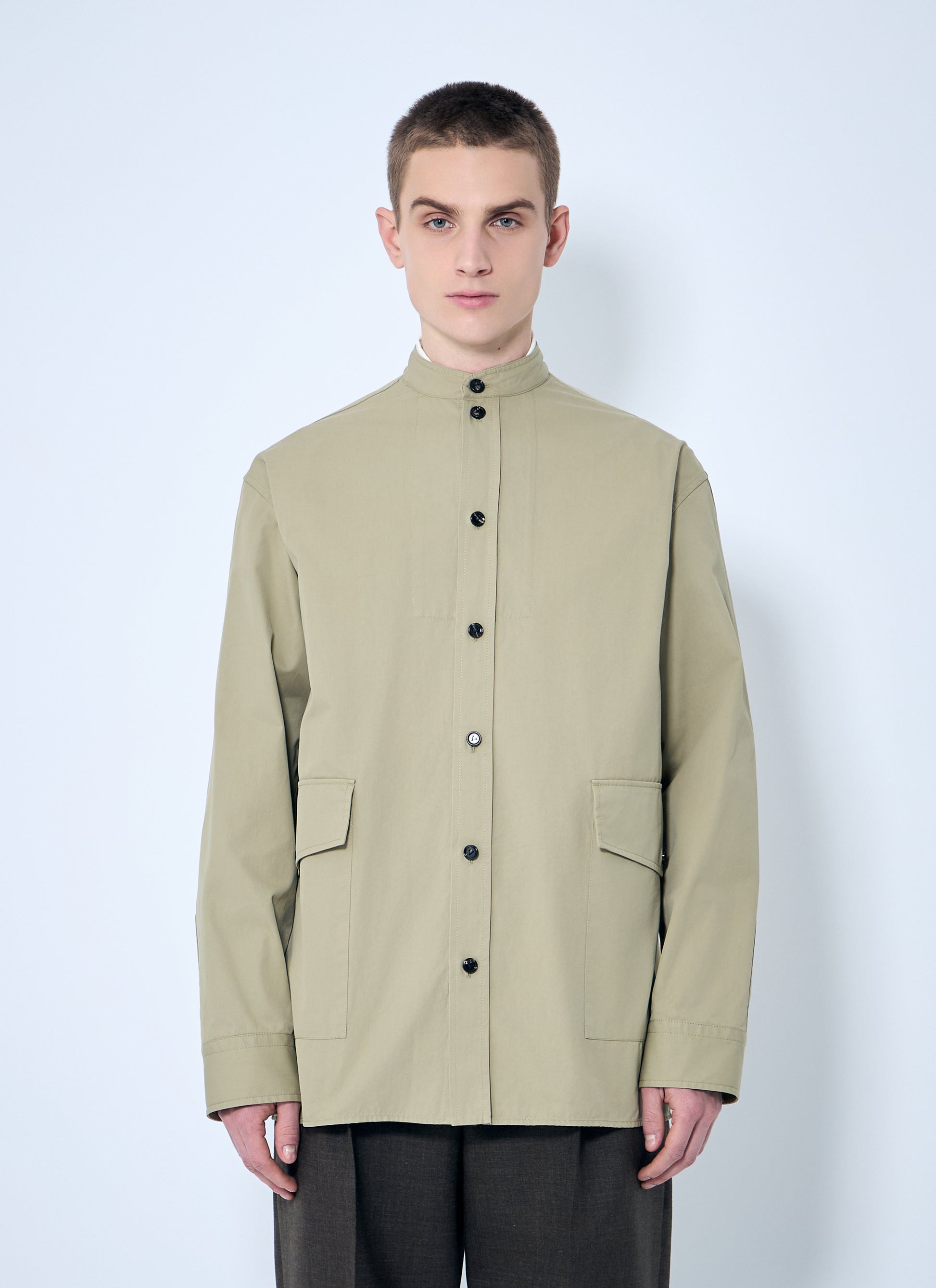 Bottega Veneta Men Light-Cotton Twill Overshirt BOTTEGA VENETA