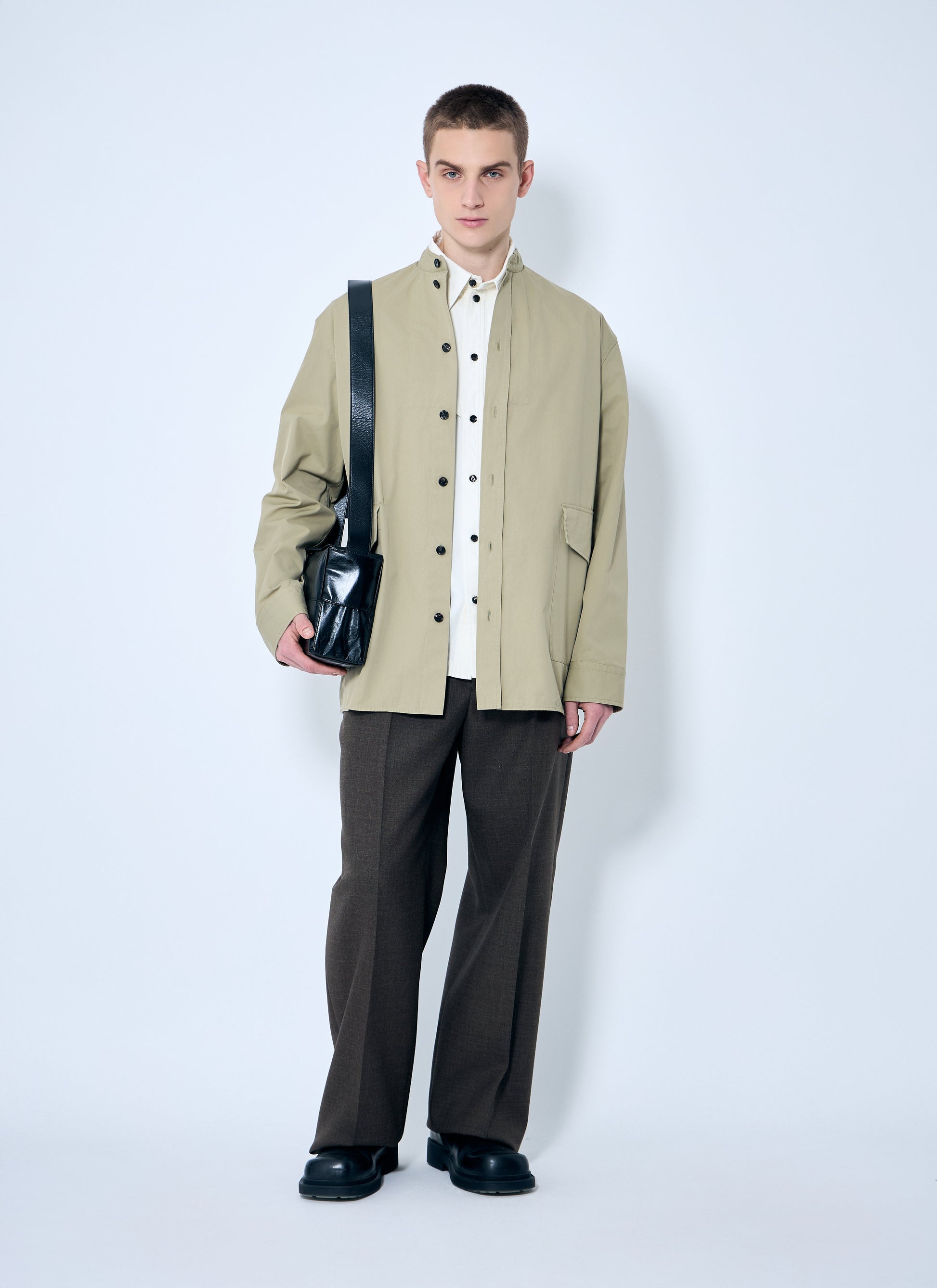 Bottega Veneta Men Light-Cotton Twill Overshirt BOTTEGA VENETA