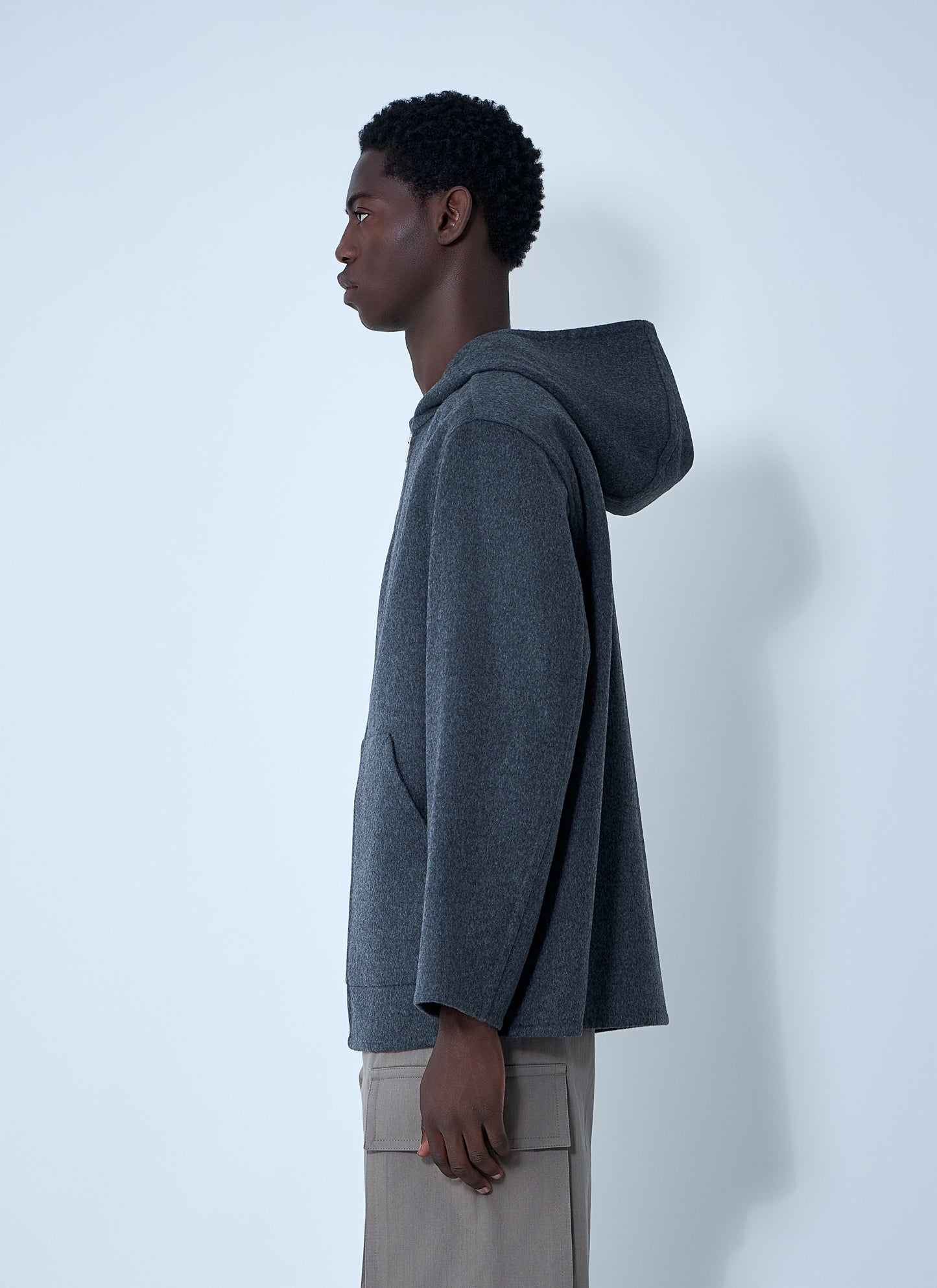 Bottega Veneta Men Double Face Wool Hooded Jacket BOTTEGA VENETA