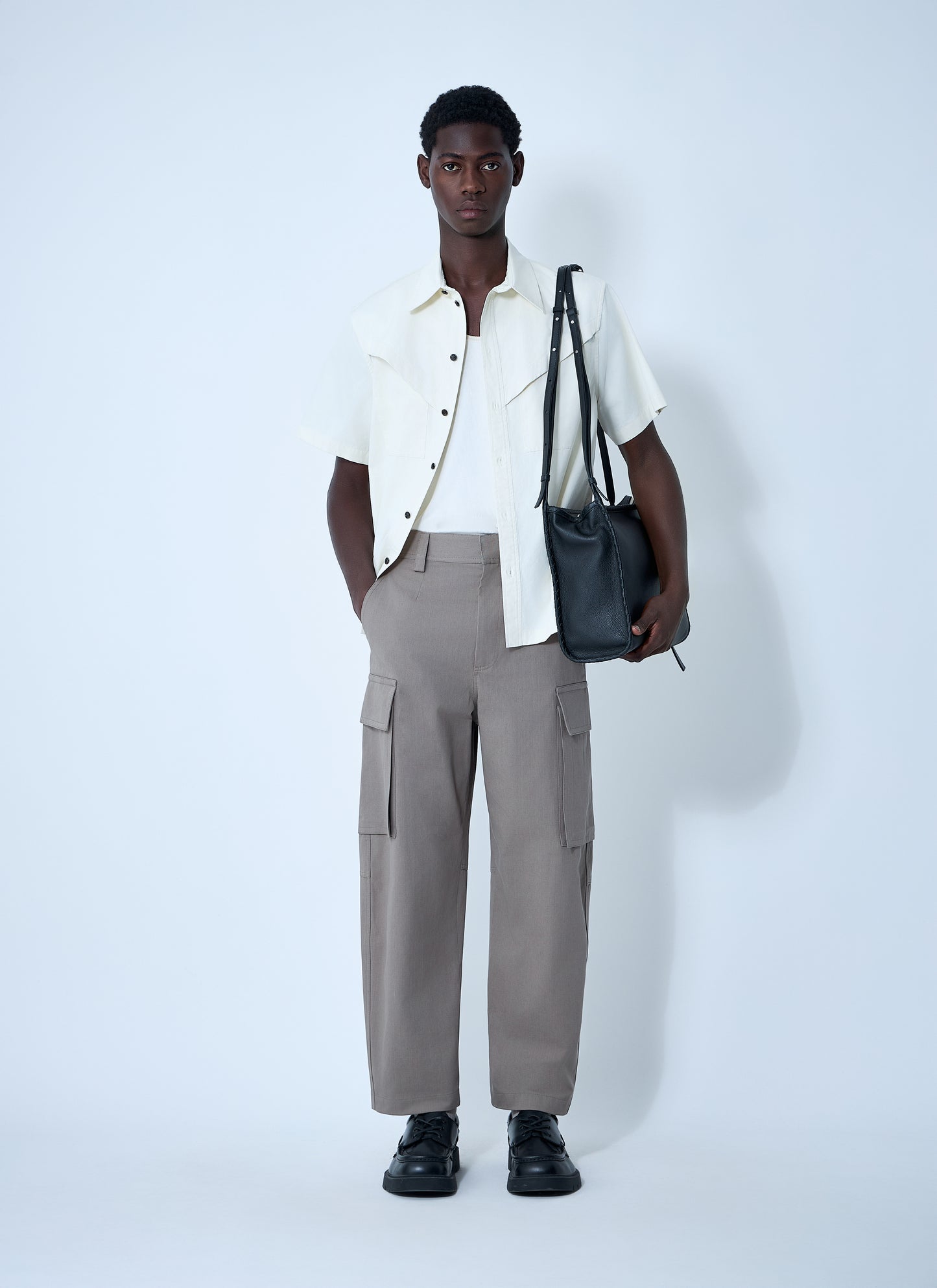 Bottega Veneta Men Cotton Twill Cargo Pants BOTTEGA VENETA