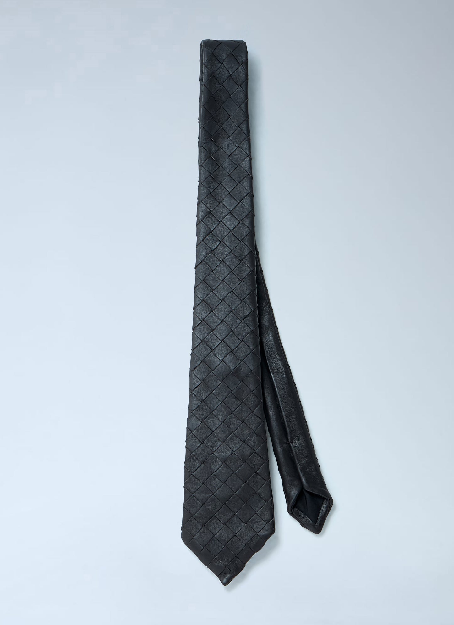 Bottega Veneta Men Intrecciato Leather Tie BOTTEGA VENETA