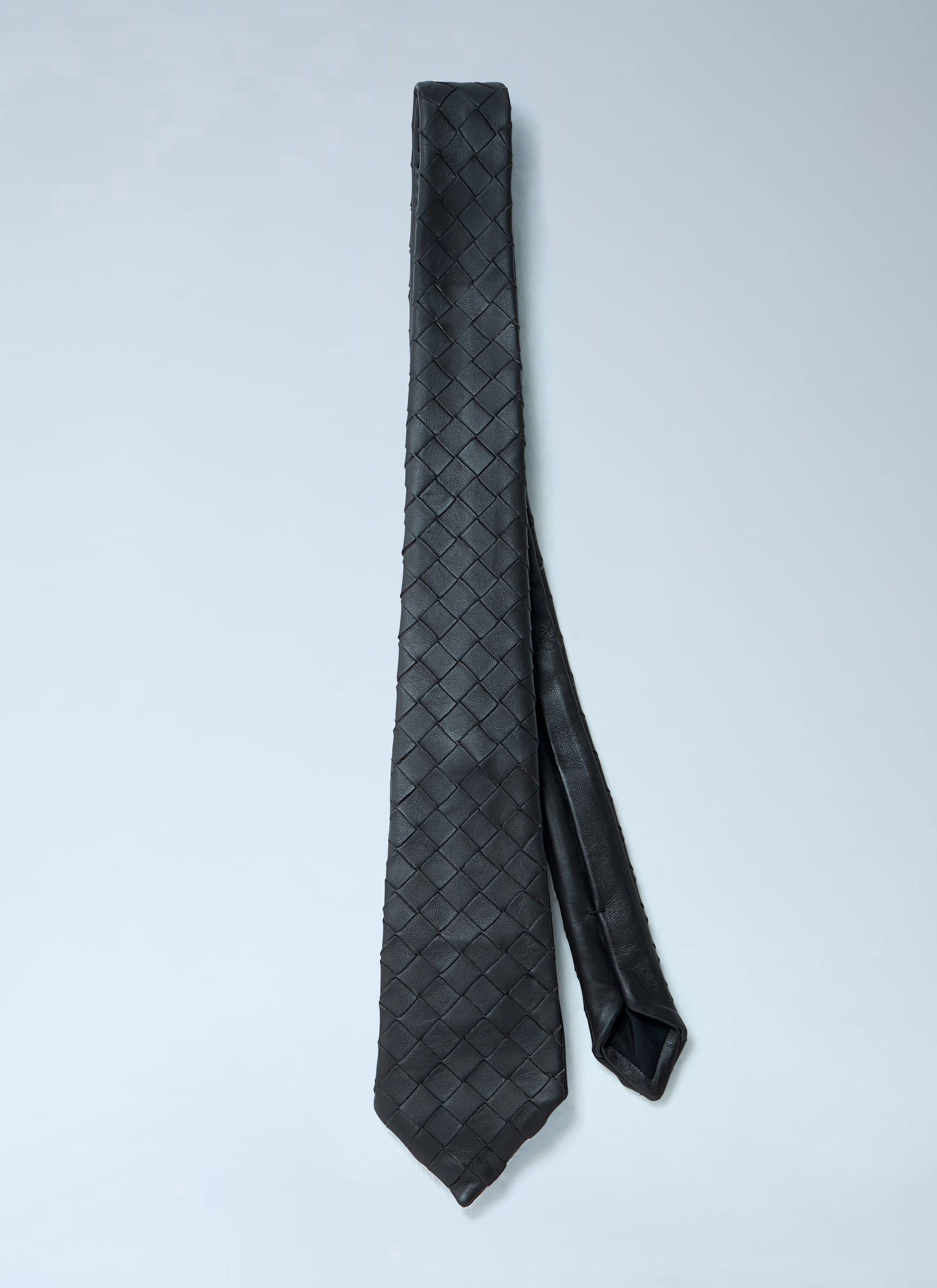 Bottega Veneta Men Intrecciato Leather Tie BOTTEGA VENETA