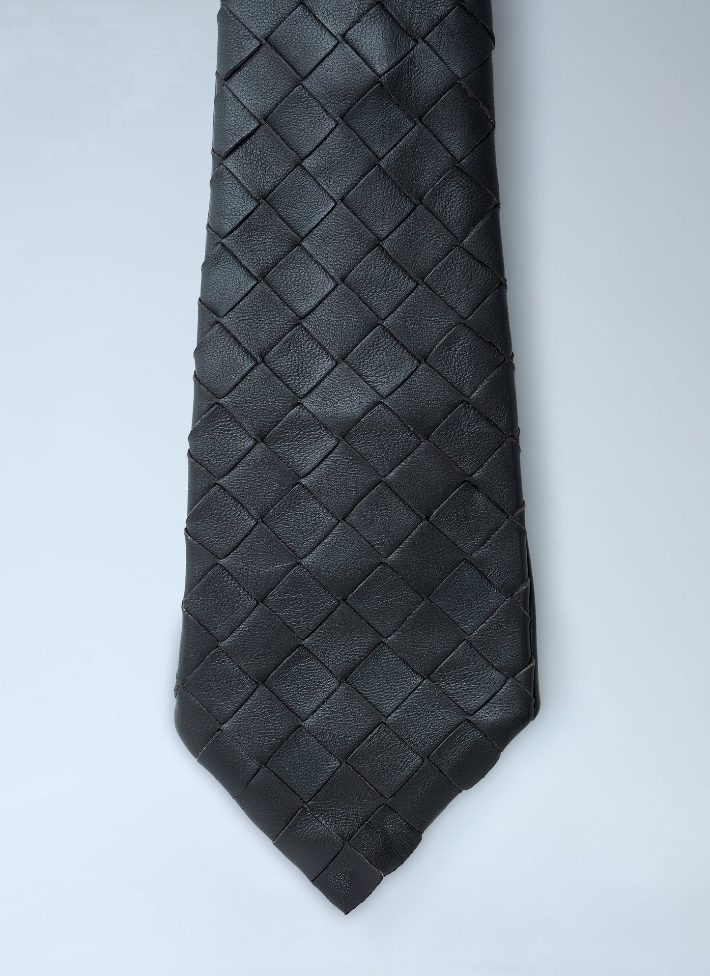 Bottega Veneta Men Intrecciato Leather Tie BOTTEGA VENETA