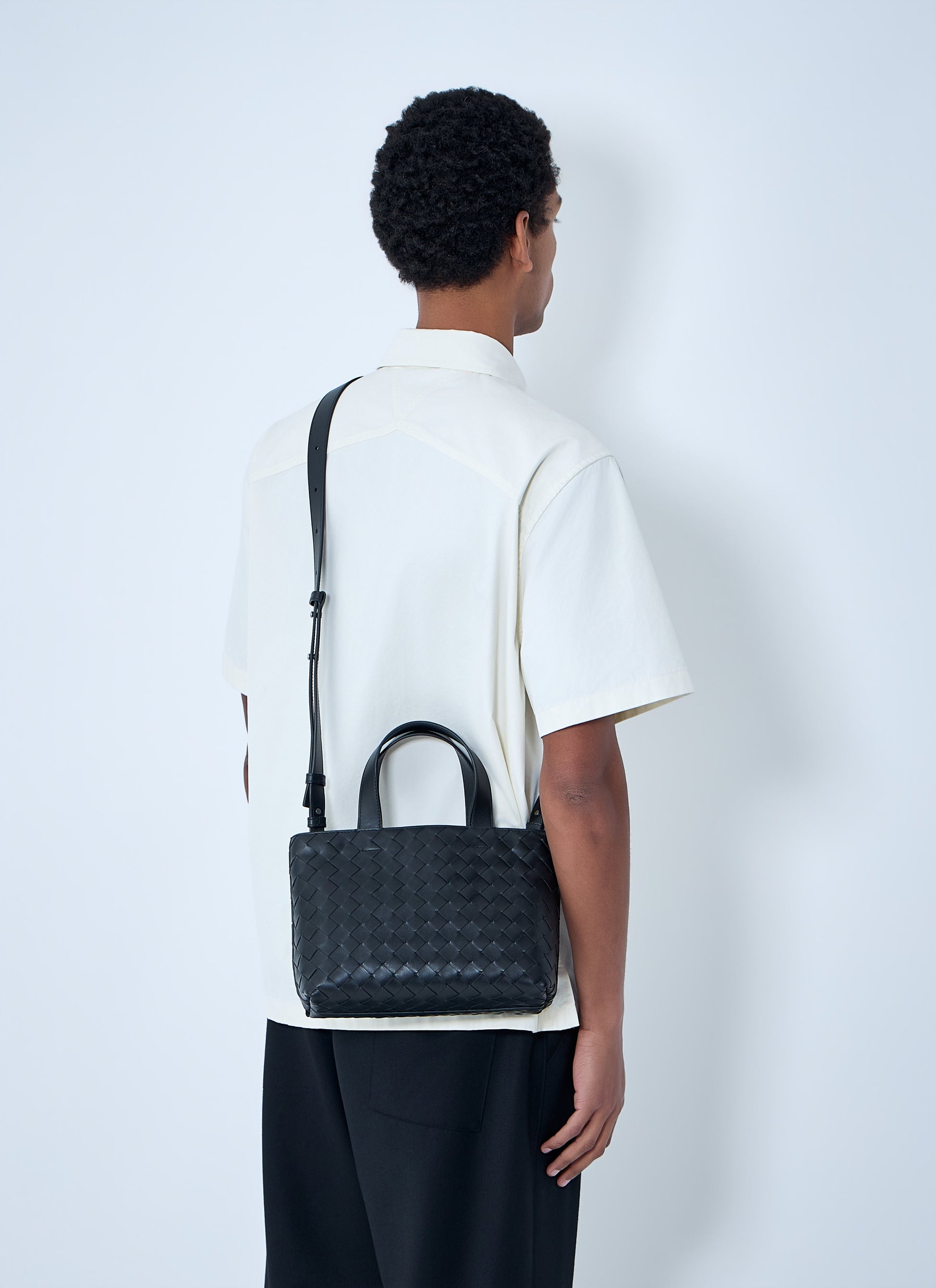 Bottega Veneta Men Mini Intrecciato Zipped Tote Bag BOTTEGA VENETA