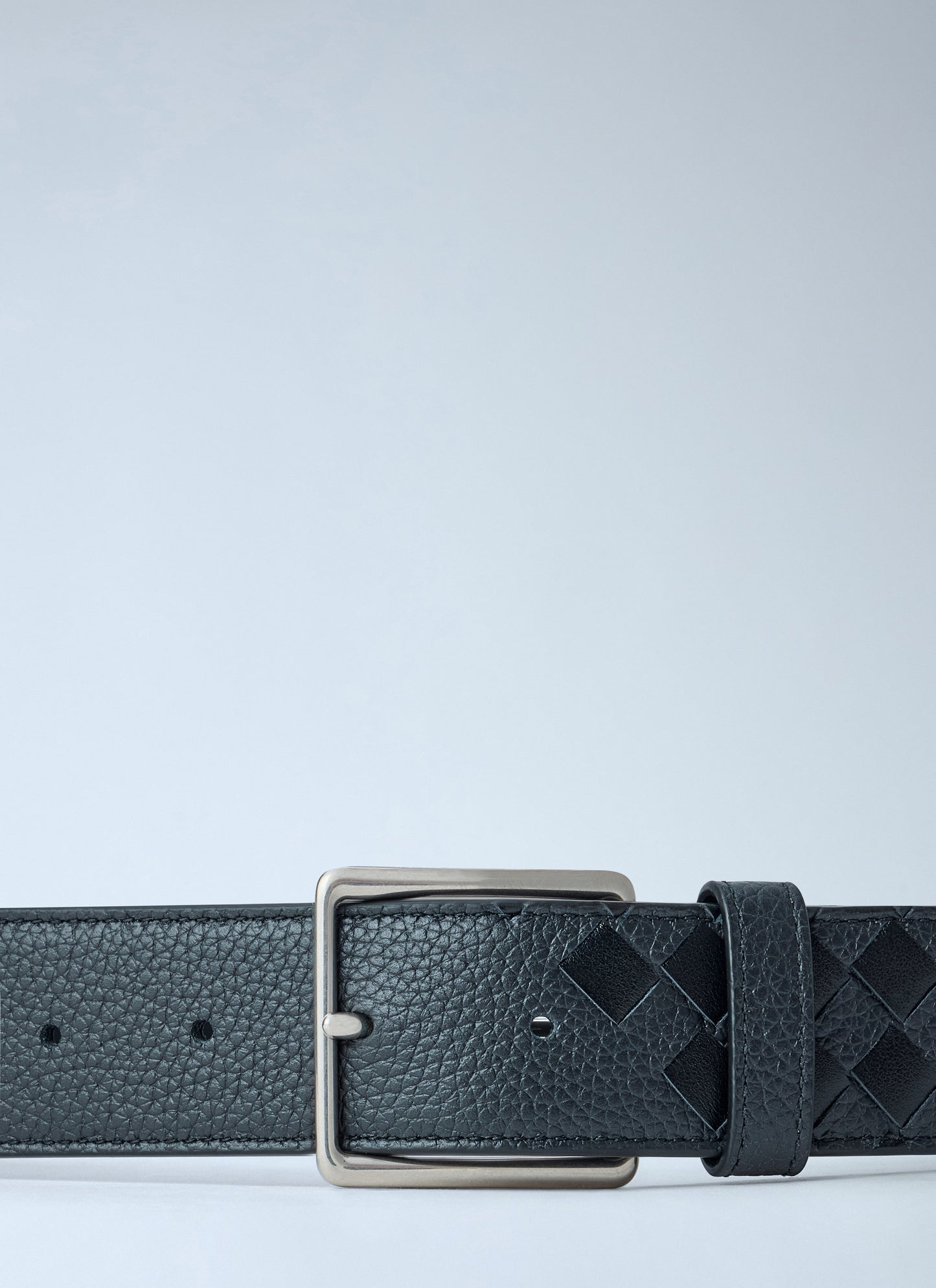 Bottega Veneta Men Woven Taurillon Leather Belt