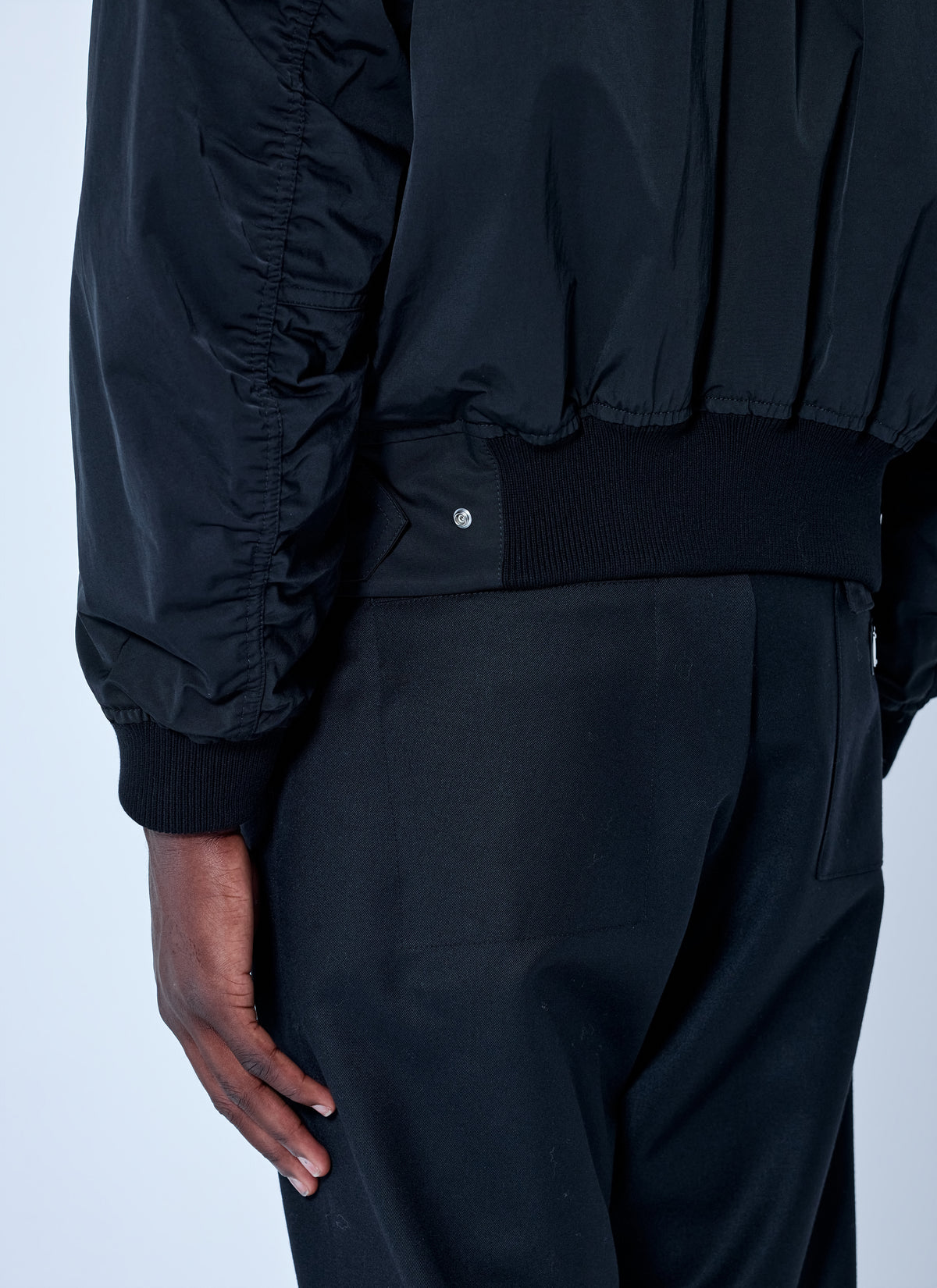 Bottega Veneta Men Intrecciato Leather-Trimmed Twill Blouson Jacket BOTTEGA VENETA