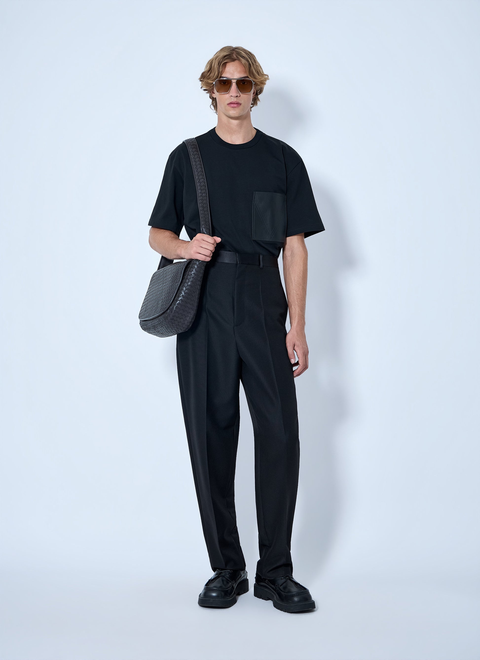Bottega Veneta Men Mohair Wool Canvas Trousers BOTTEGA VENETA
