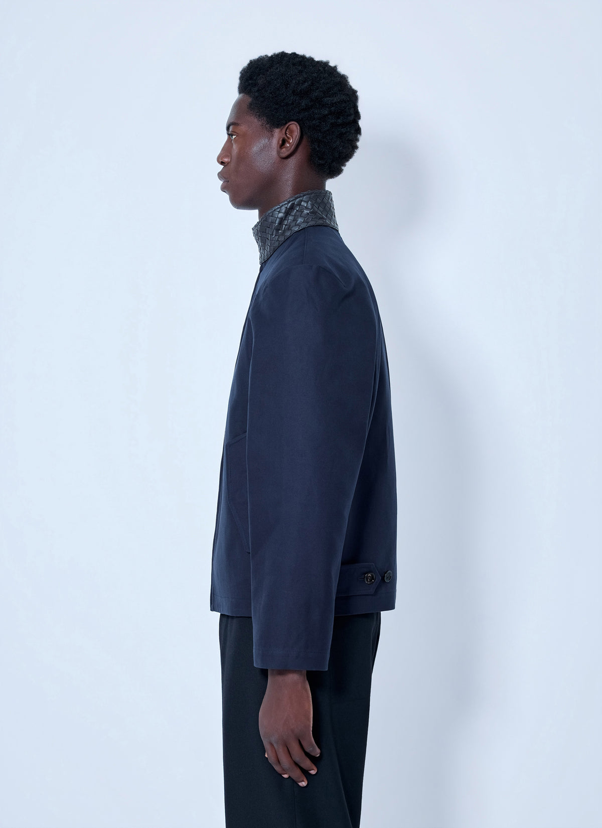 Bottega Veneta Men High-Collar Zip Jacket BOTTEGA VENETA