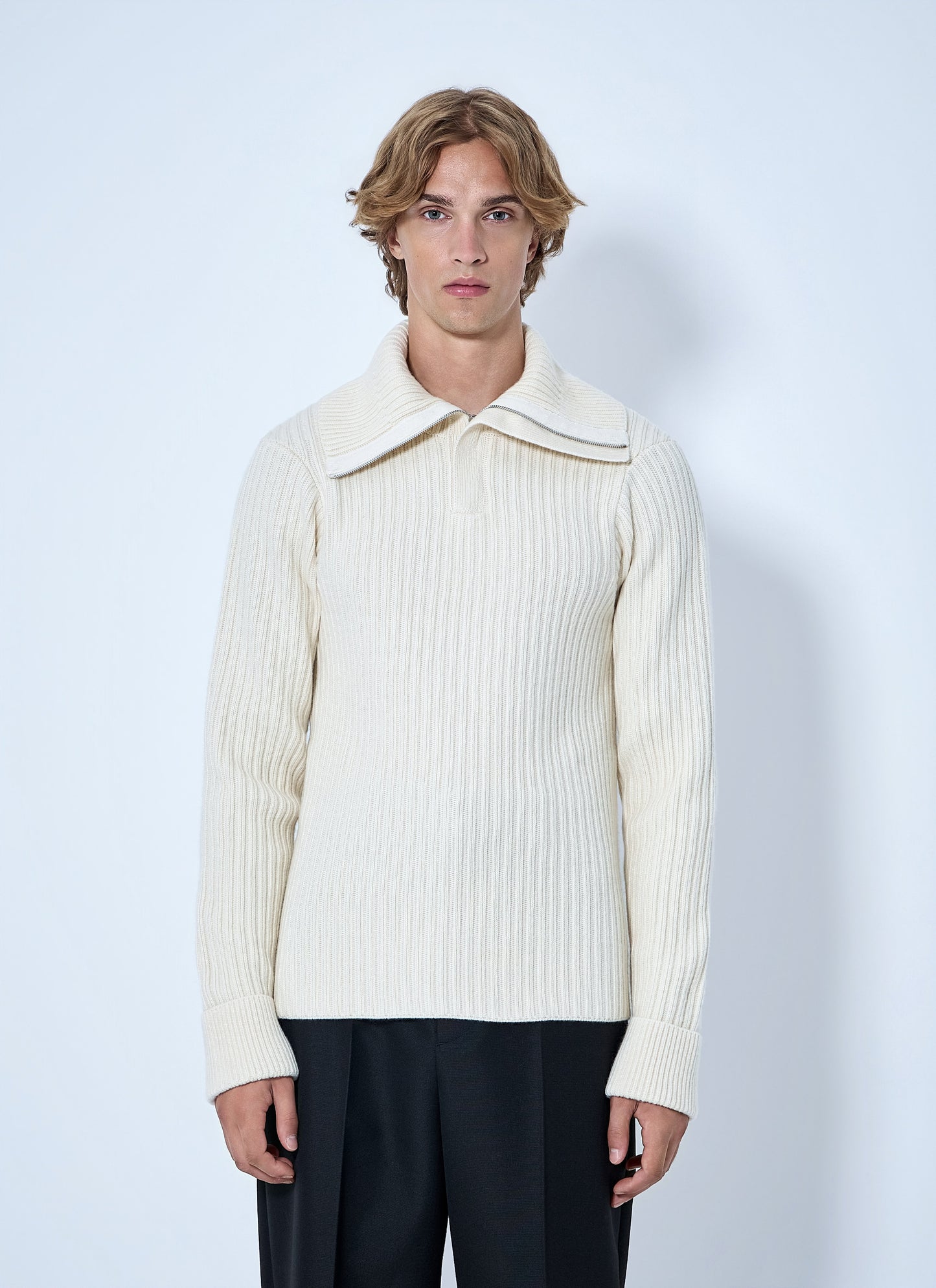 Bottega Veneta Men Ribbed Knit Sweater BOTTEGA VENETA