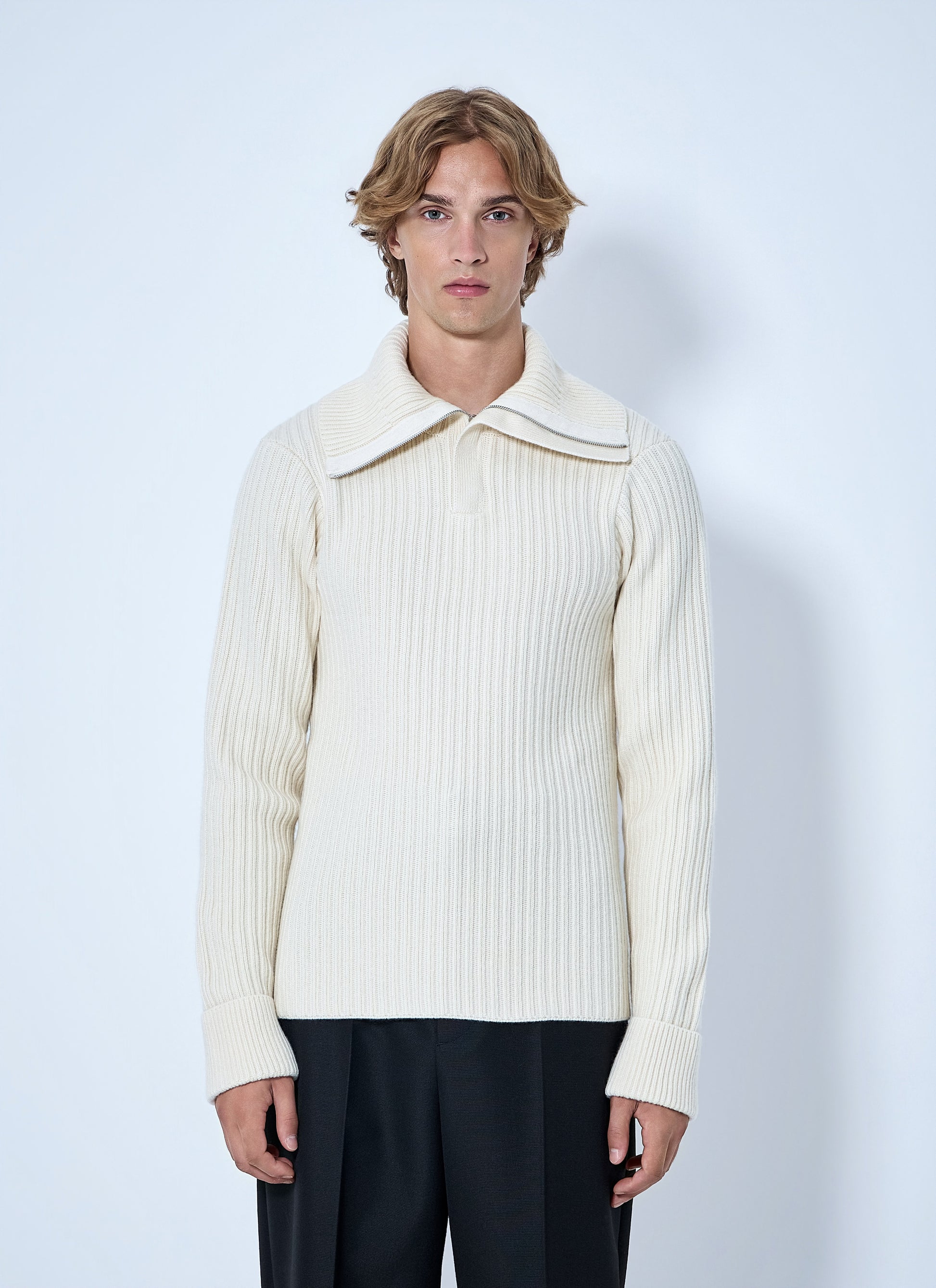 Bottega Veneta Men Ribbed Knit Sweater BOTTEGA VENETA