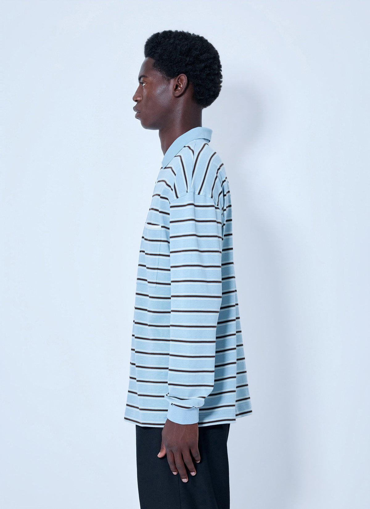 Bottega Veneta Men Striped Cotton-Piqué Polo Shirt BOTTEGA VENETA
