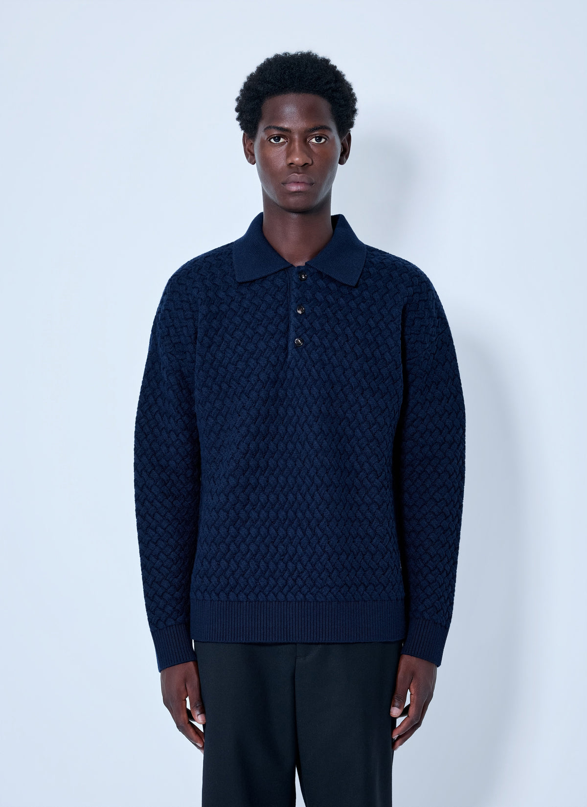 Bottega Veneta Men Lightweight Wool Intrecciato Sweater BOTTEGA VENETA