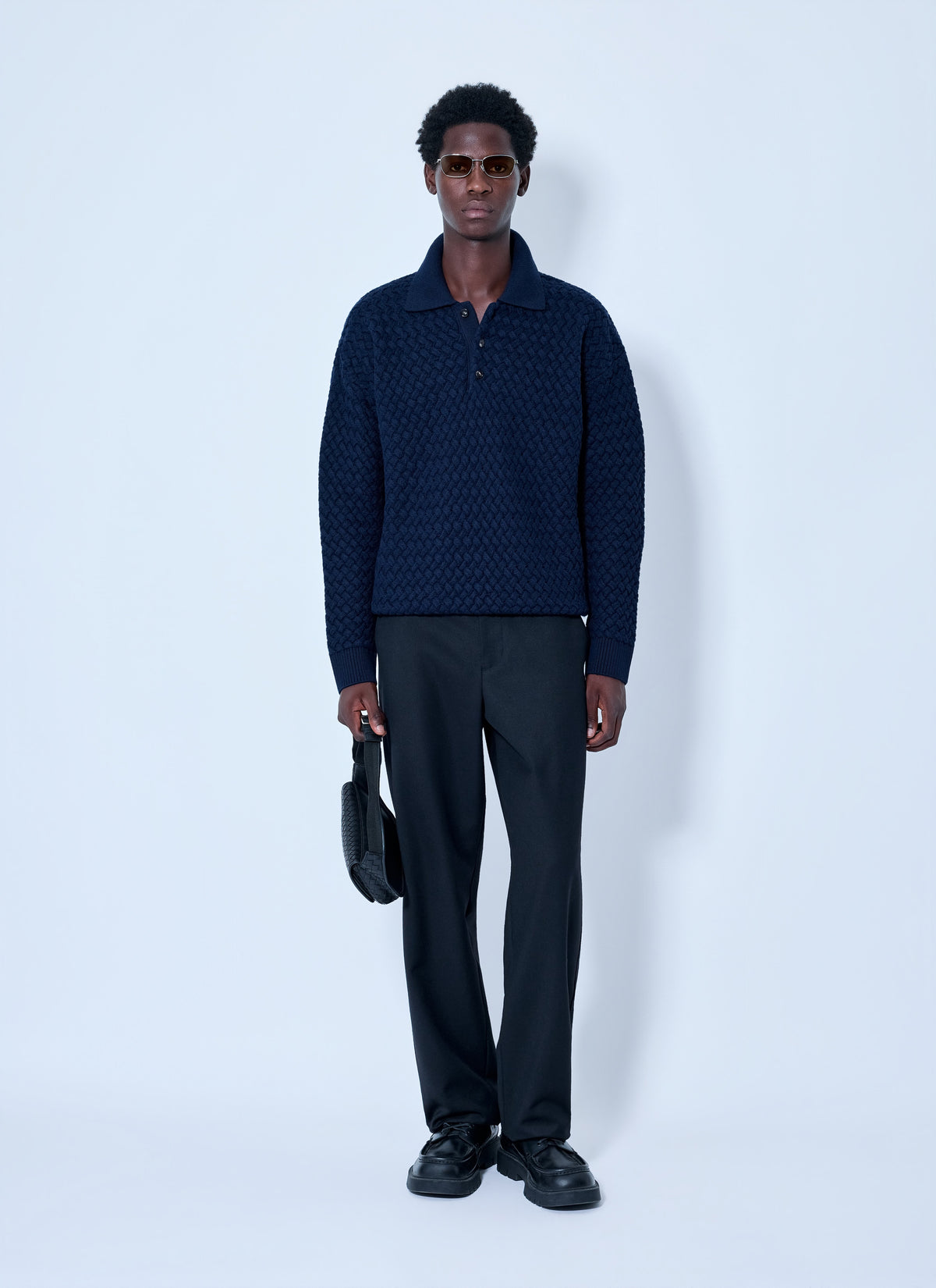 Bottega Veneta Men Lightweight Wool Intrecciato Sweater BOTTEGA VENETA