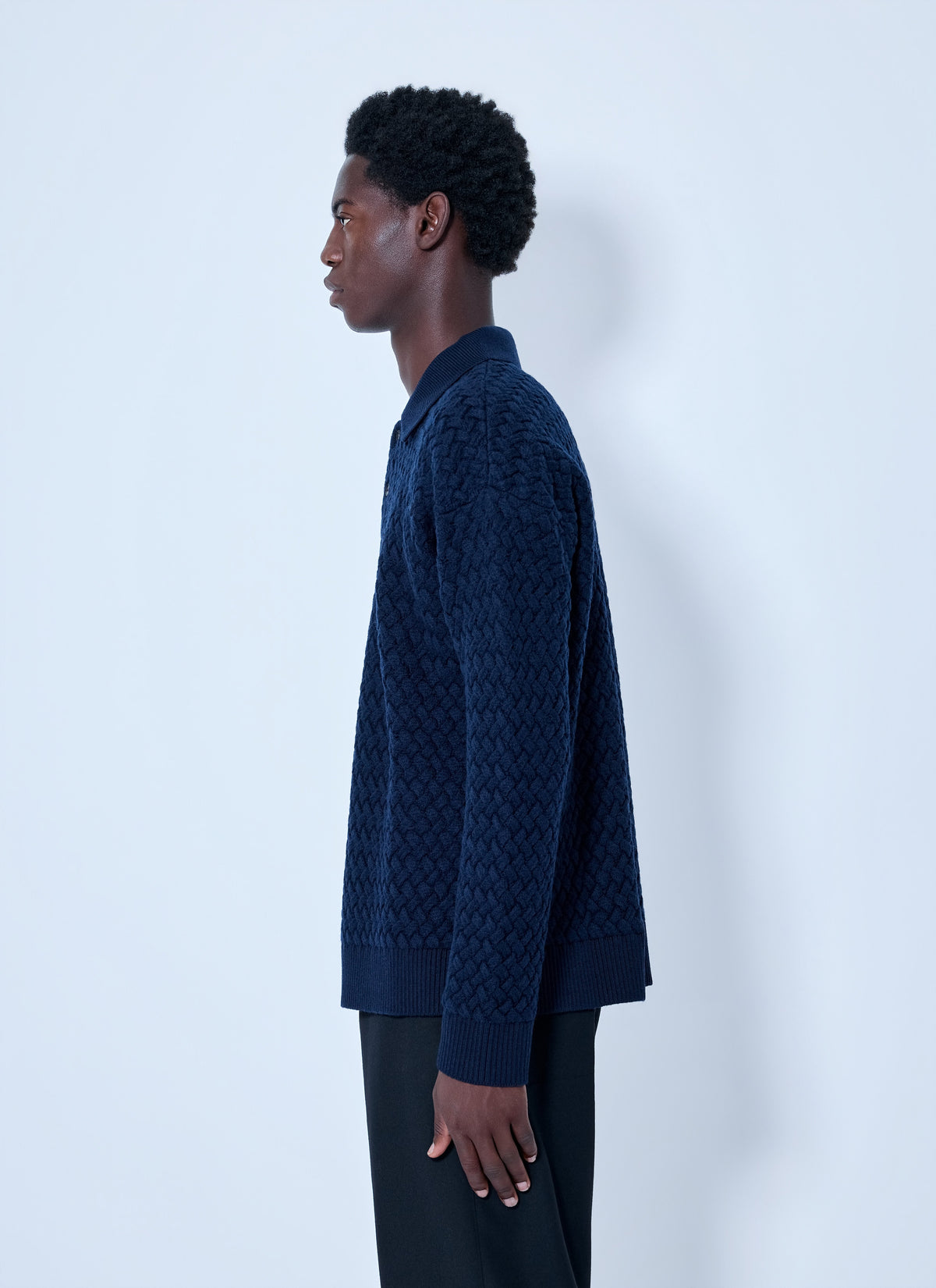 Bottega Veneta Men Lightweight Wool Intrecciato Sweater BOTTEGA VENETA