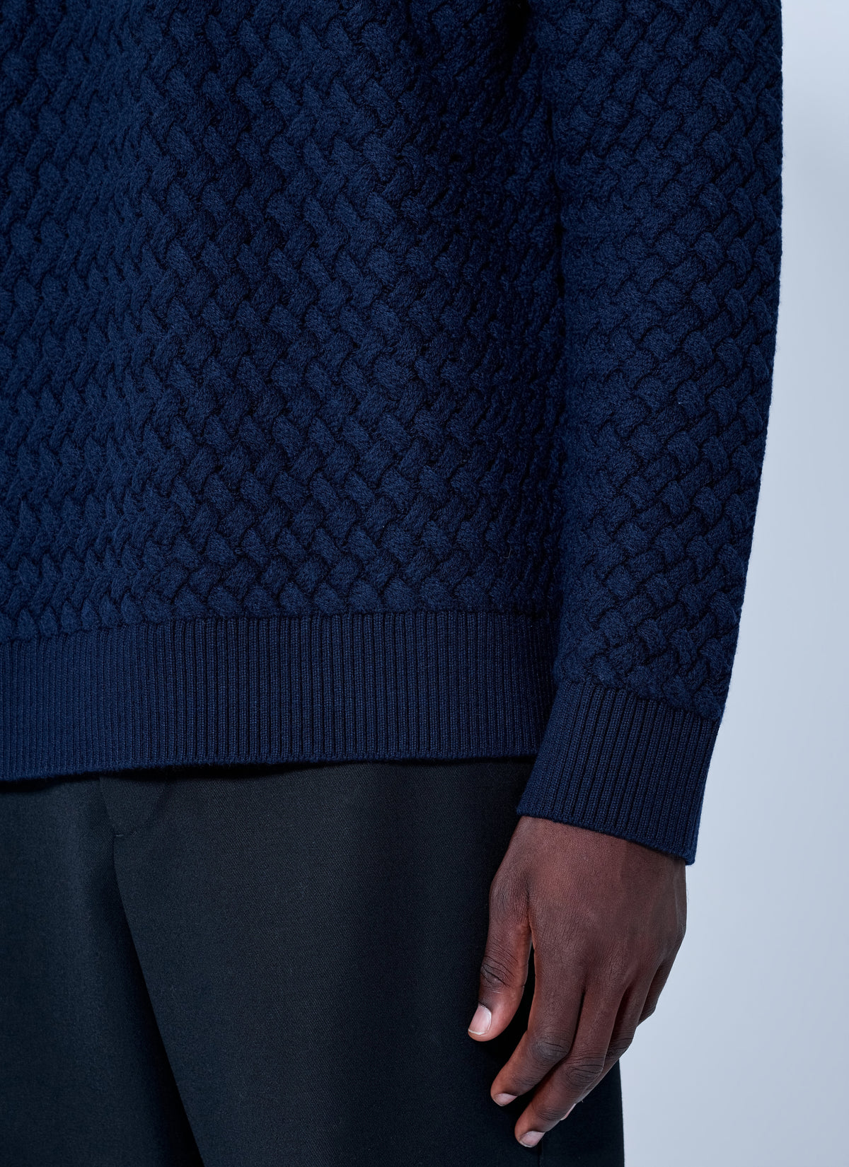 Bottega Veneta Men Lightweight Wool Intrecciato Sweater BOTTEGA VENETA