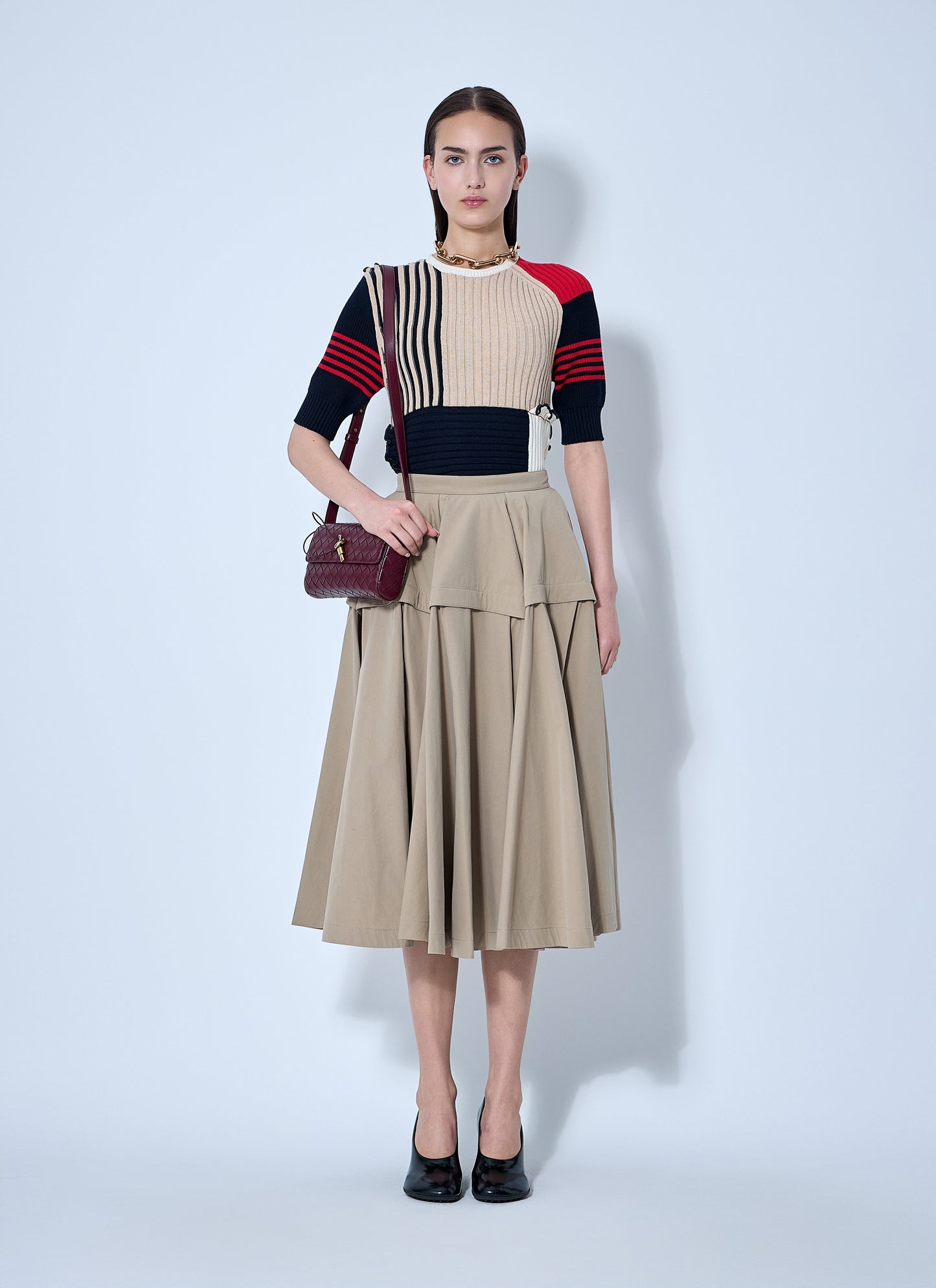 Bottega Veneta Women Gathered Midi Skirt BOTTEGA VENETA