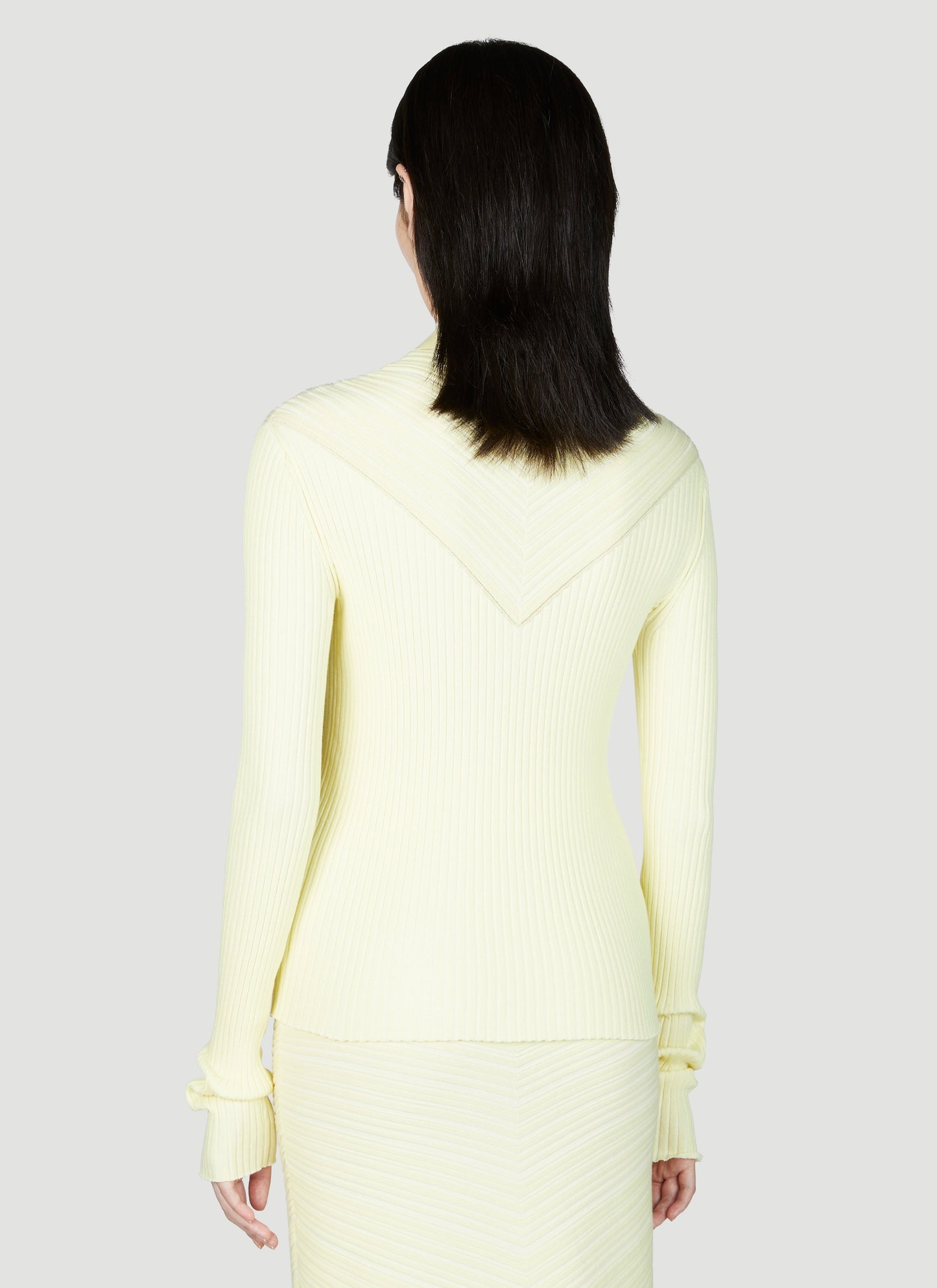 Bottega Veneta Women Long Sleeve Rib Top BOTTEGA VENETA