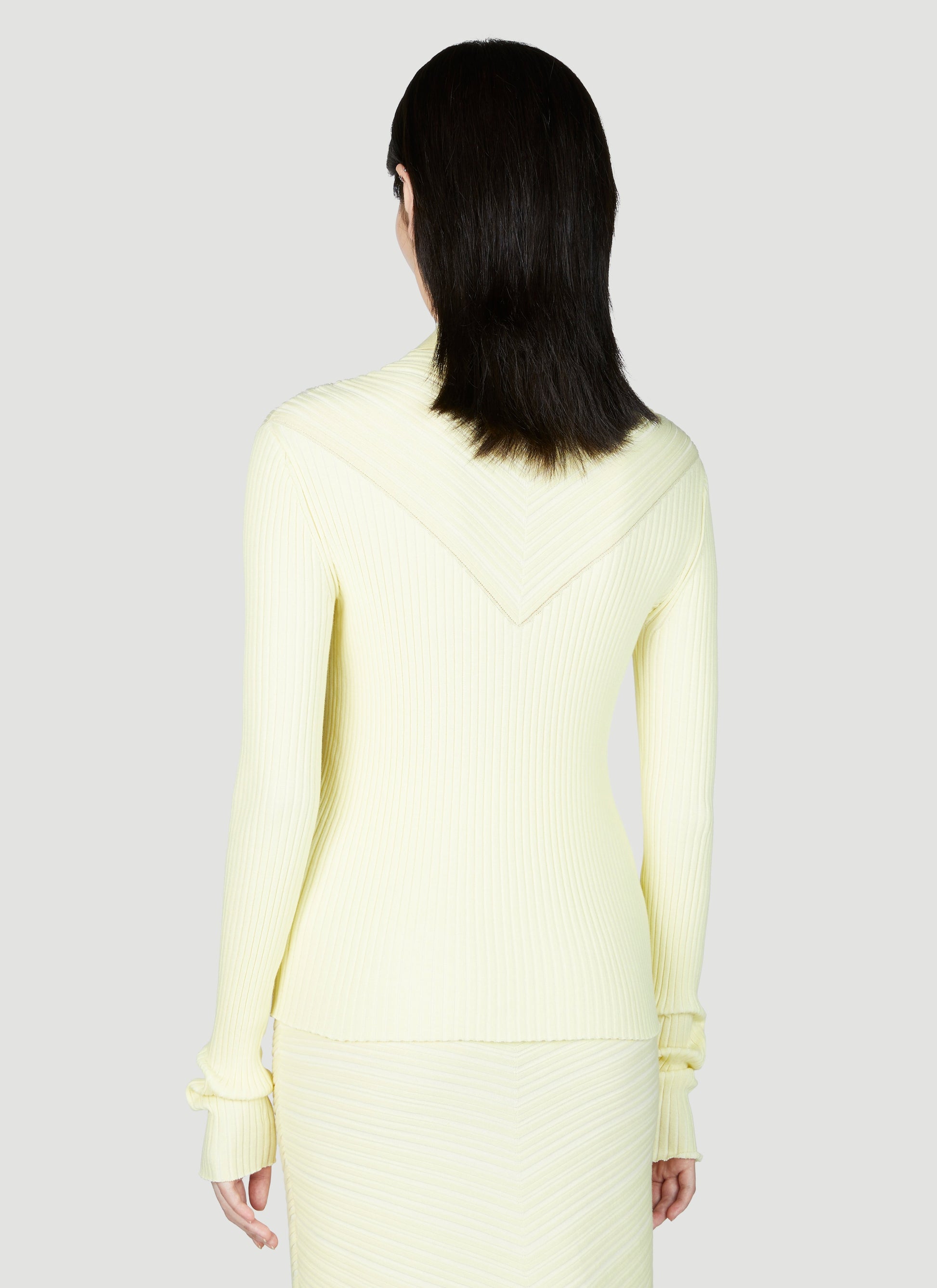 Bottega Veneta Women Long Sleeve Rib Top BOTTEGA VENETA