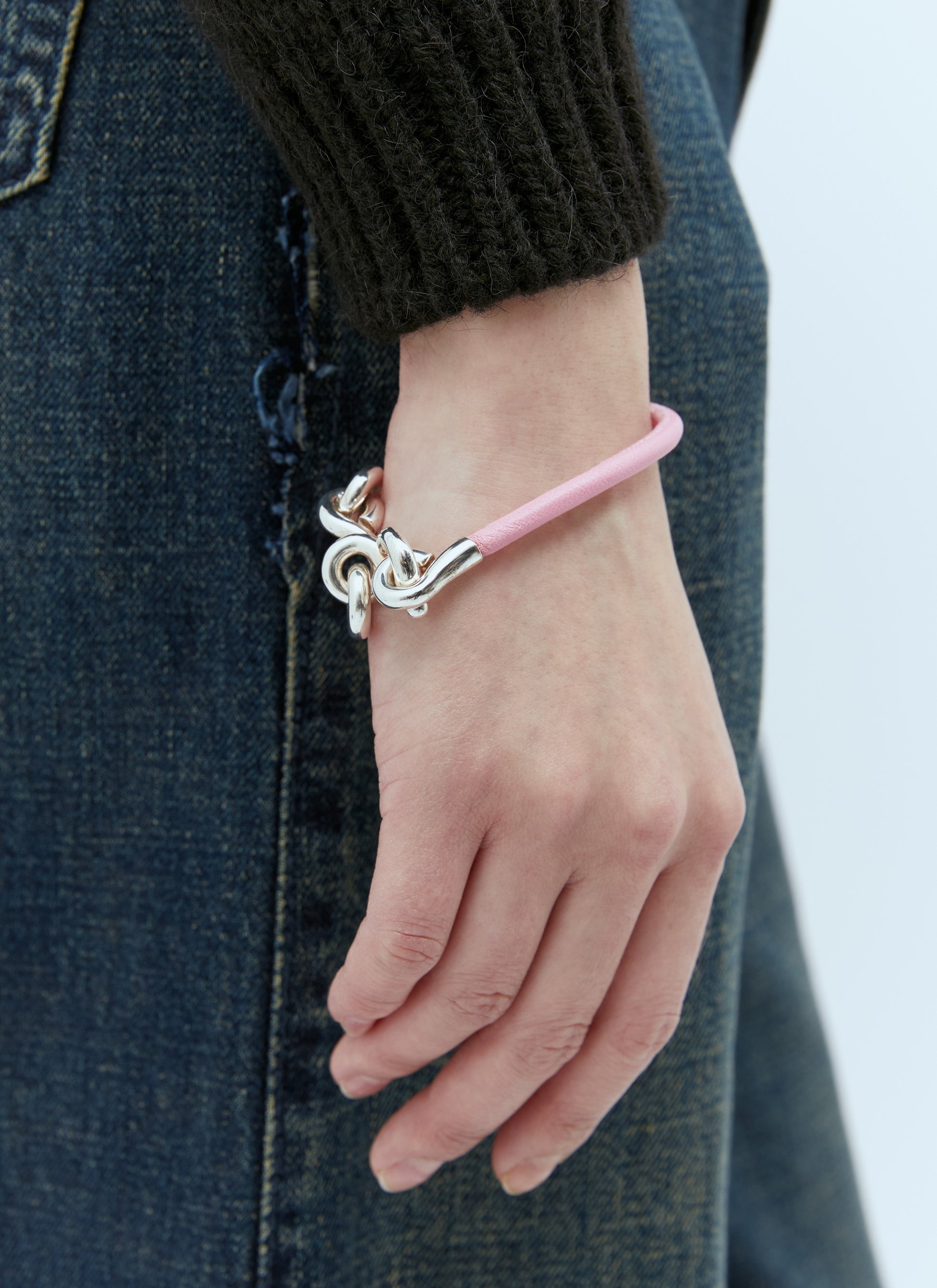 Bottega Veneta Women Loop Leather Bracelet BOTTEGA VENETA